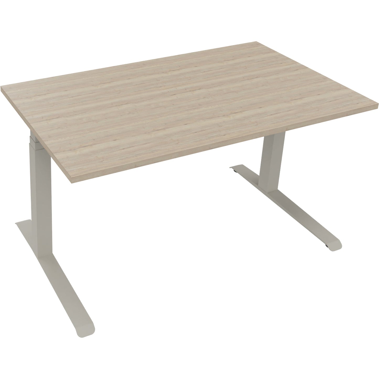 Schreibtisch all in one Maße: 1.400 x 645-1.275 x 800 mm (B x H x T) Holz eiche natur