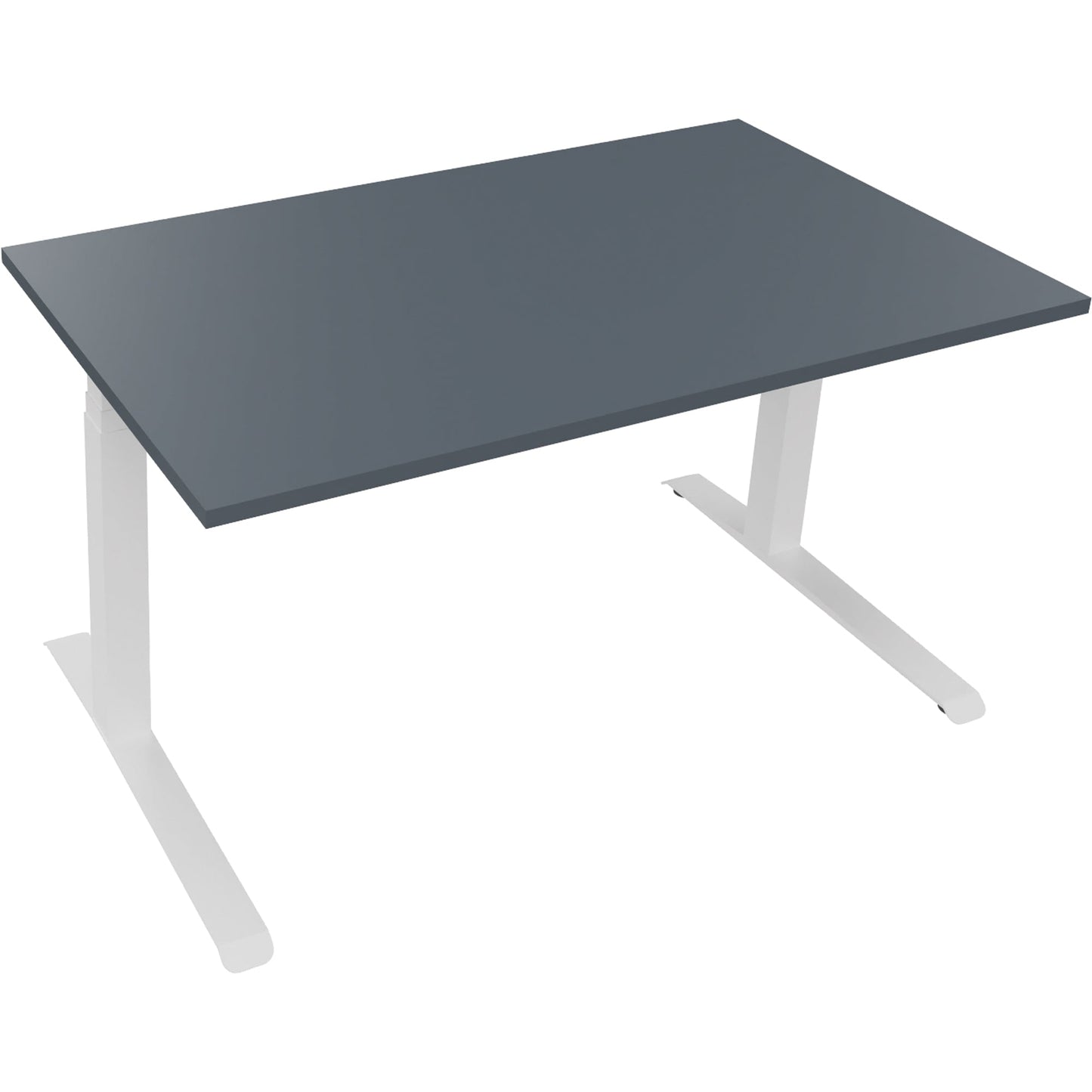 Schreibtisch all in one Maße: 1.400 x 645-1.275 x 800 mm (B x H x T) Holz lavagrau