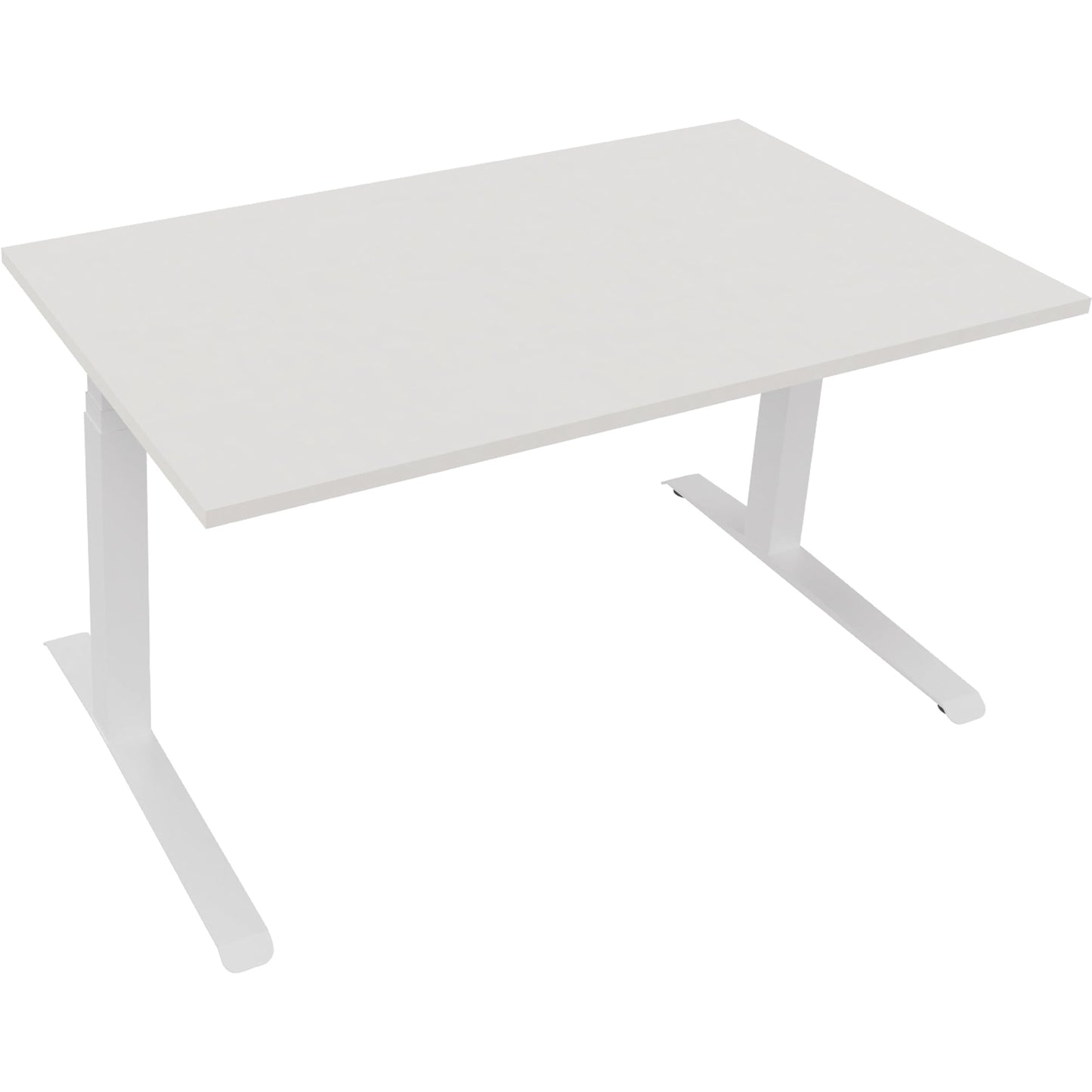 Schreibtisch all in one Maße: 1.400 x 645-1.275 x 800 mm (B x H x T) Holz diamant weiß