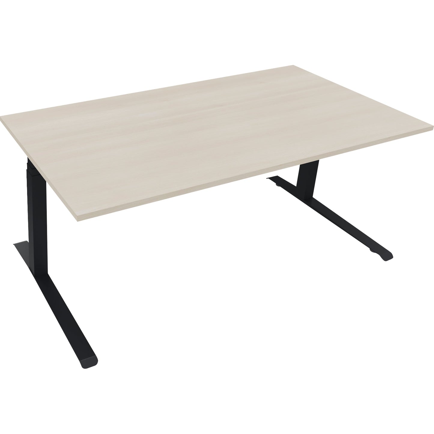 Schreibtisch all in one Maße: 1.800 x 645-1.275 x 900 mm (B x H x T) Holz akazie hell