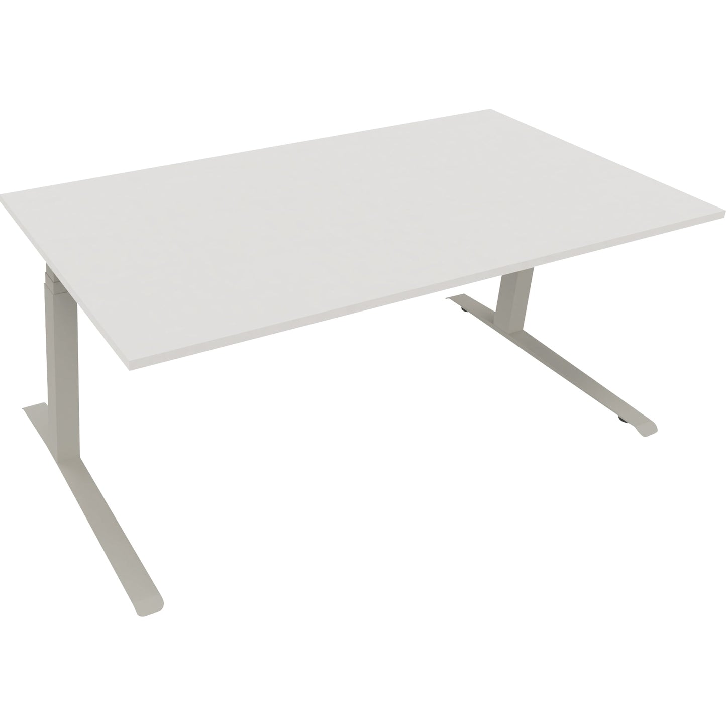 Schreibtisch all in one Maße: 1.800 x 645-1.275 x 900 mm (B x H x T) Holz diamant weiß