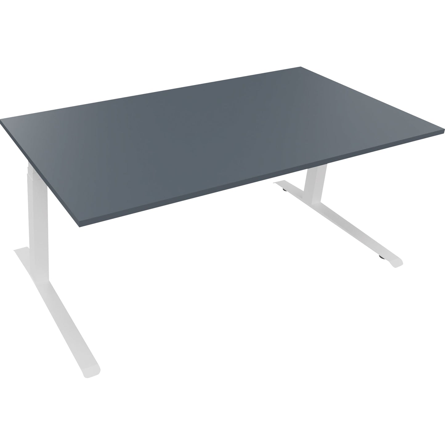 Schreibtisch all in one Maße: 1.800 x 645-1.275 x 900 mm (B x H x T) Holz lavagrau