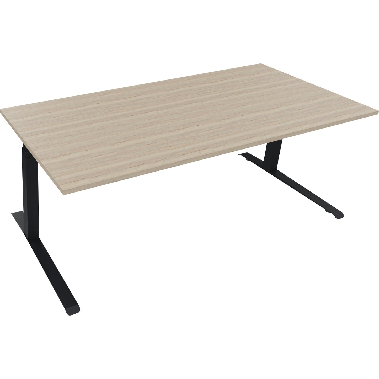Schreibtisch all in one Maße: 2.000 x 645-1.275 x 900 mm (B x H x T) Holz eiche natur