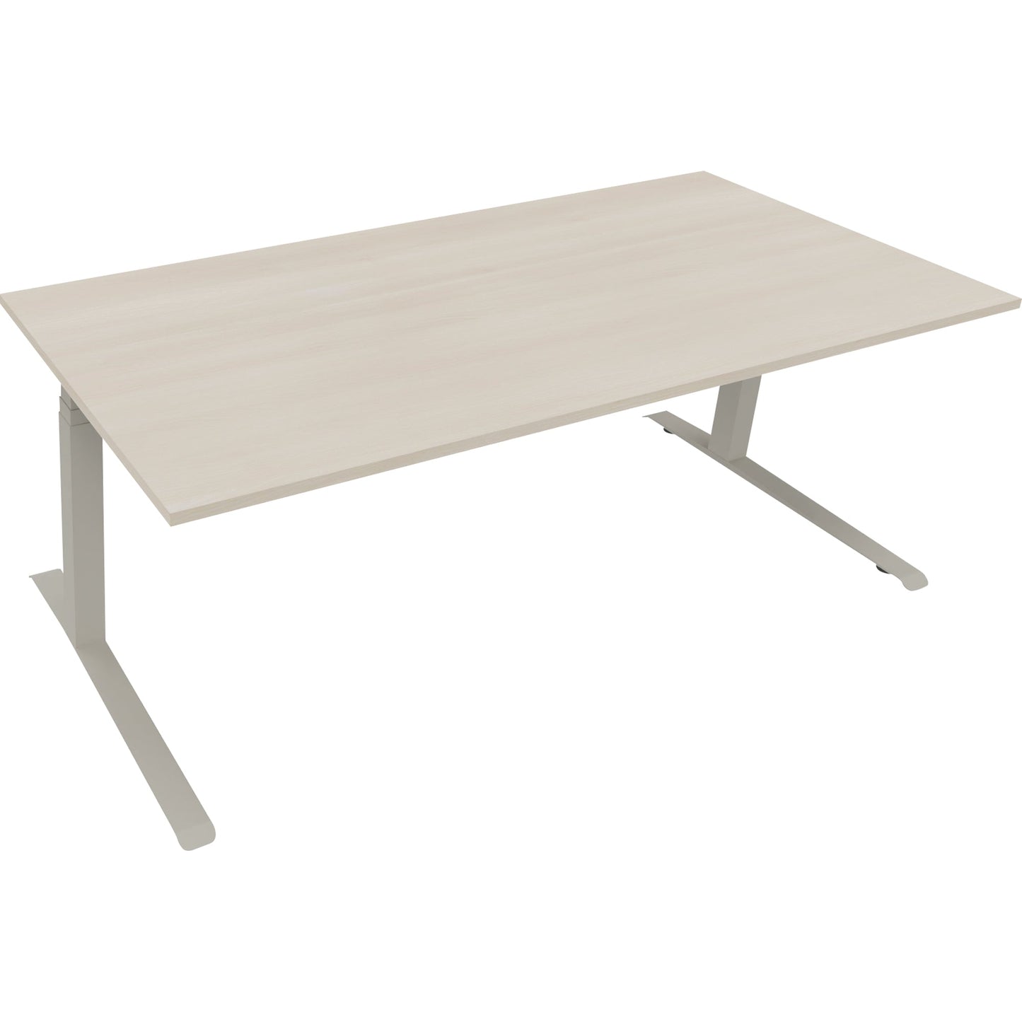 Schreibtisch all in one Maße: 2.000 x 645-1.275 x 900 mm (B x H x T) Holz akazie hell