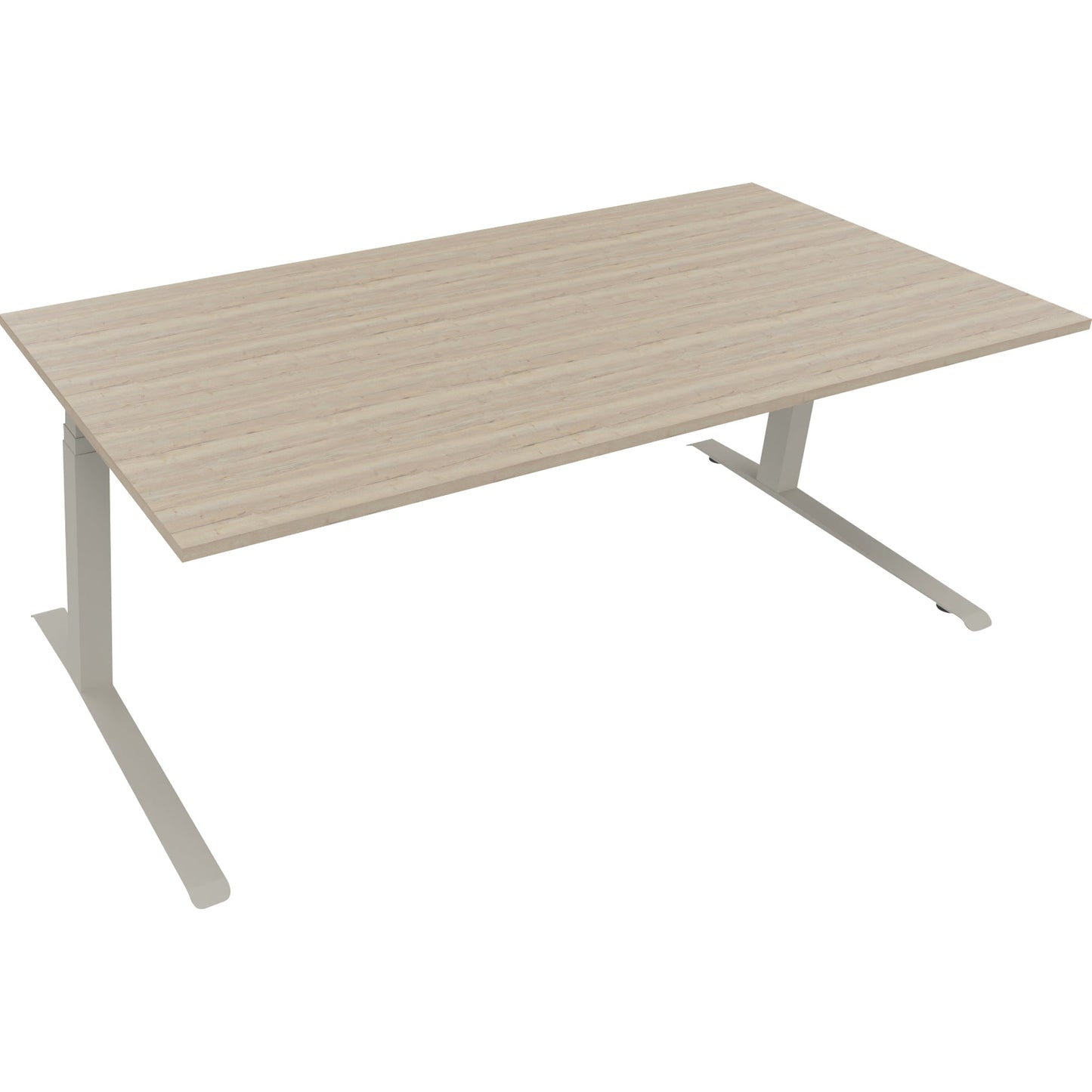 Schreibtisch all in one Maße: 2.000 x 645-1.275 x 900 mm (B x H x T) Holz eiche natur