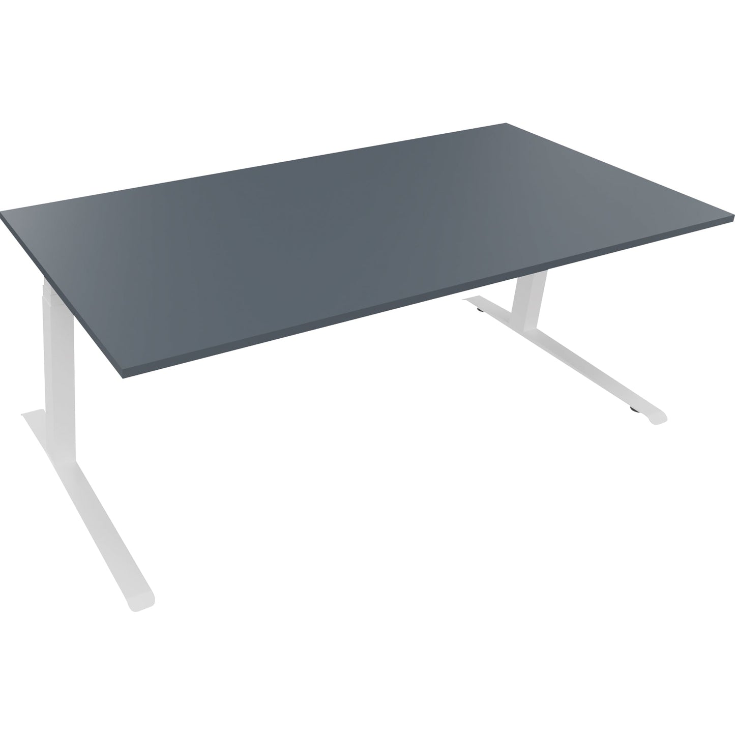 Schreibtisch all in one Maße: 2.000 x 645-1.275 x 900 mm (B x H x T) Holz lavagrau