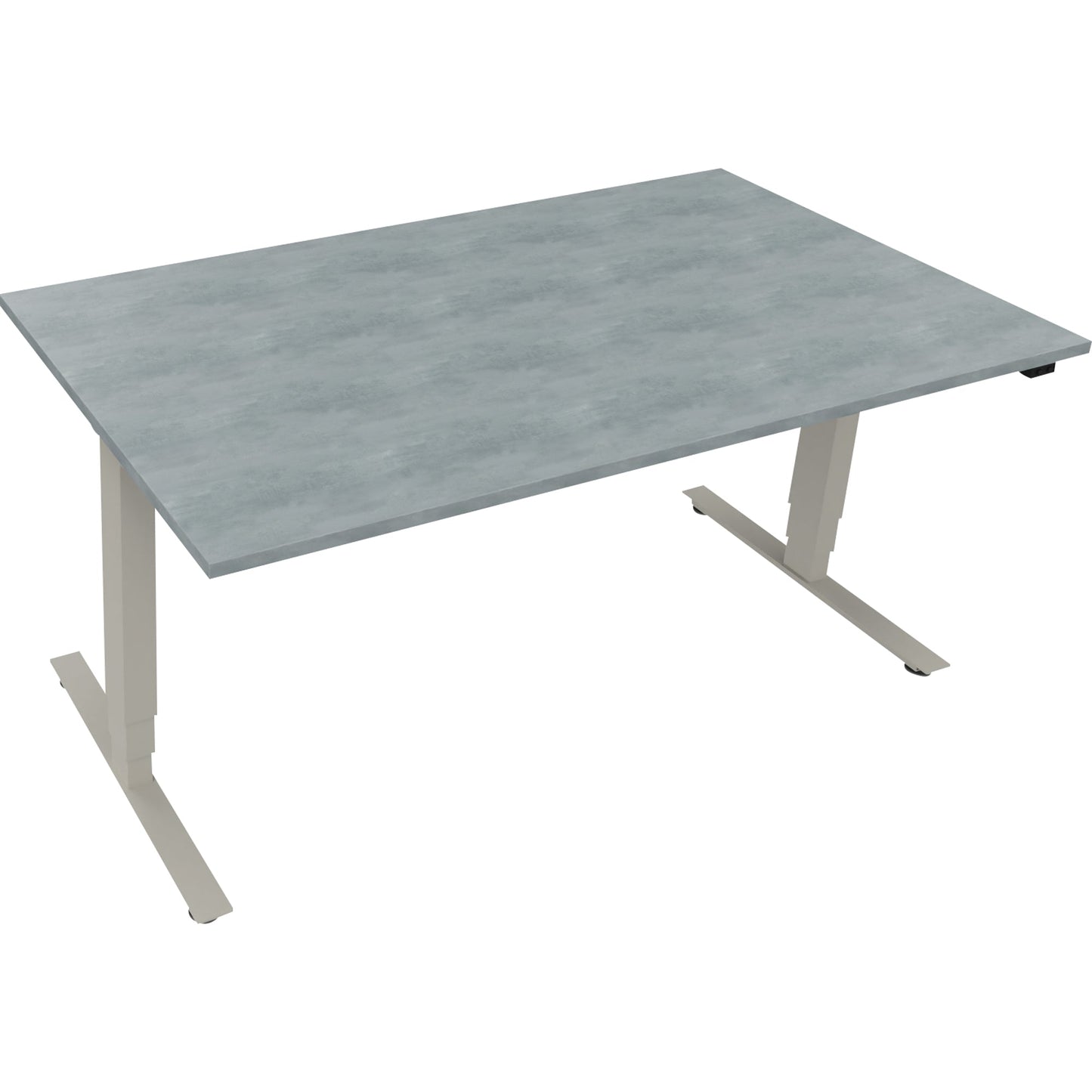 Schreibtisch Maße: 1.600 x 625-1.285 x 900 mm (B x H x T) Holz beton hell