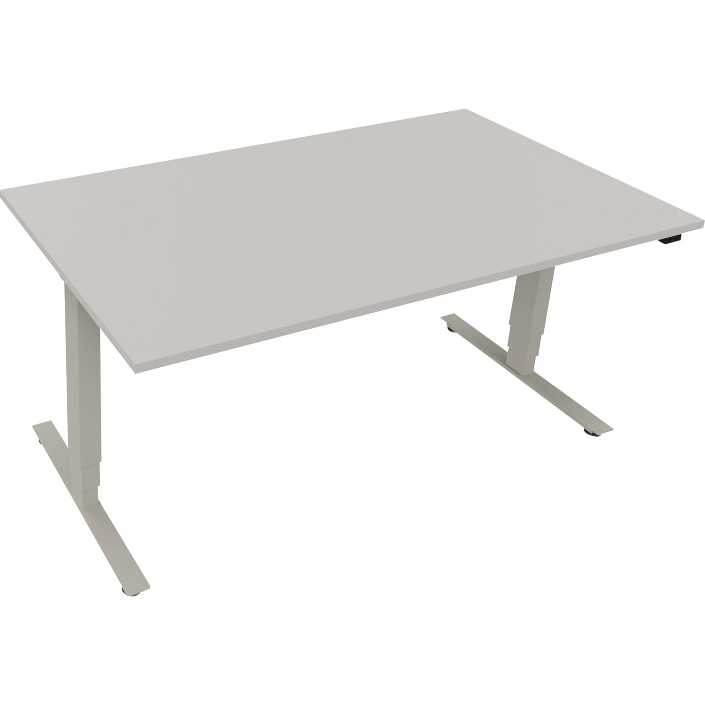 Schreibtisch Maße: 1.600 x 625-1.285 x 900 mm (B x H x T) Holz lichtgrau