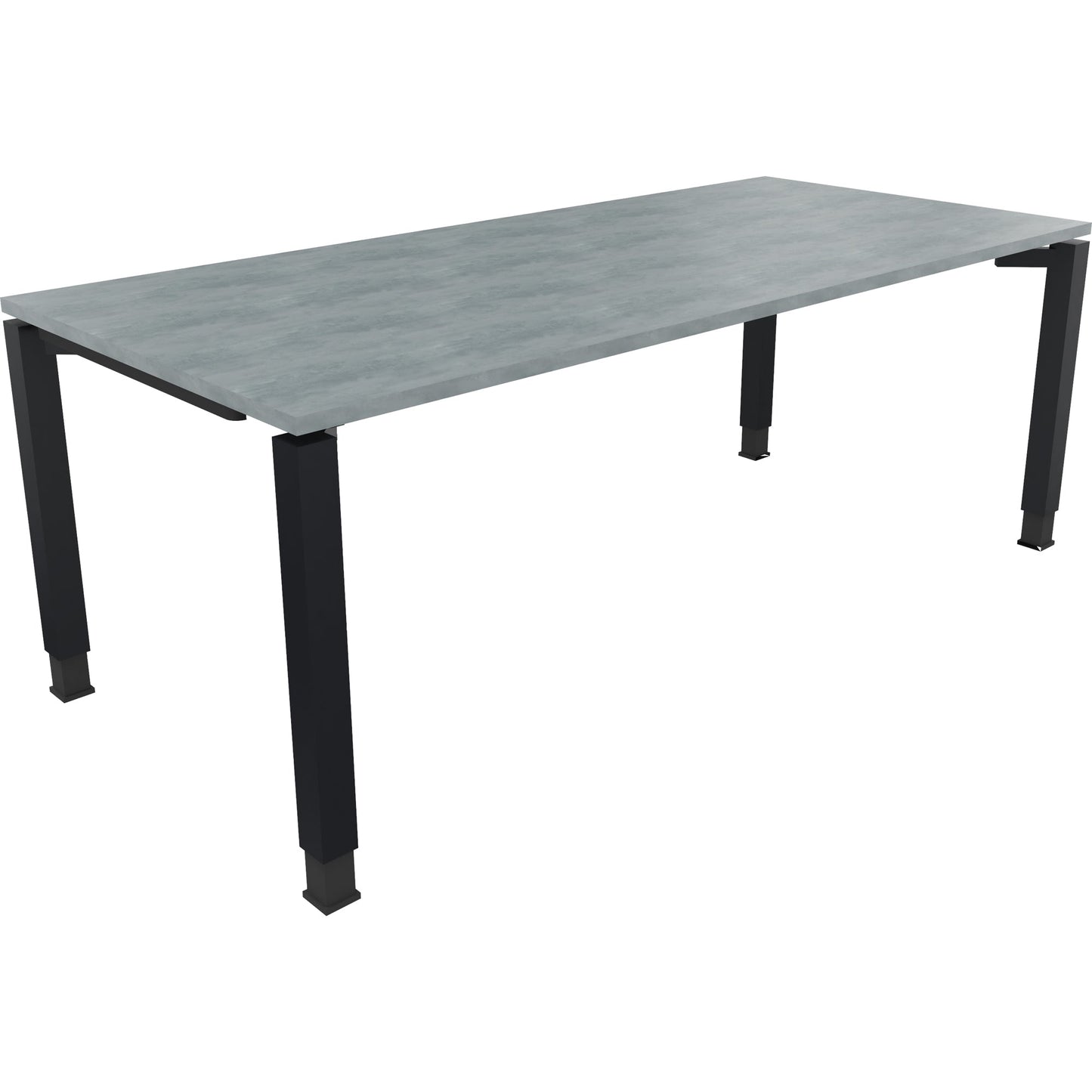 Schreibtisch all in one Maße: 2.000 x 680-820 x 900 mm (B x H x T) Holz beton hell