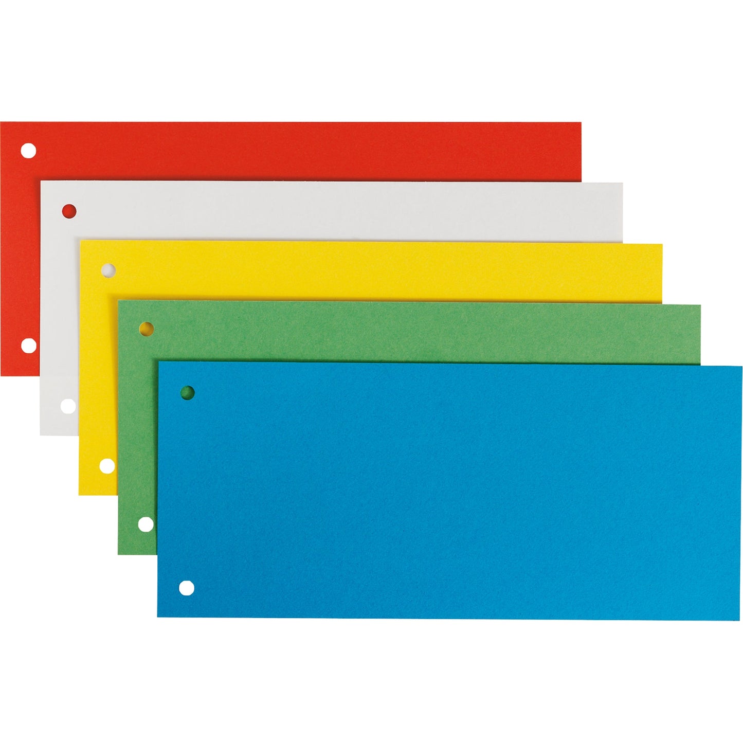 Leitz Trennstreifen 24 x 10,5 cm (B x H) 180g/m² Karton je 5 x blau, rot, gelb, grün, weiß 25 St./Pack.