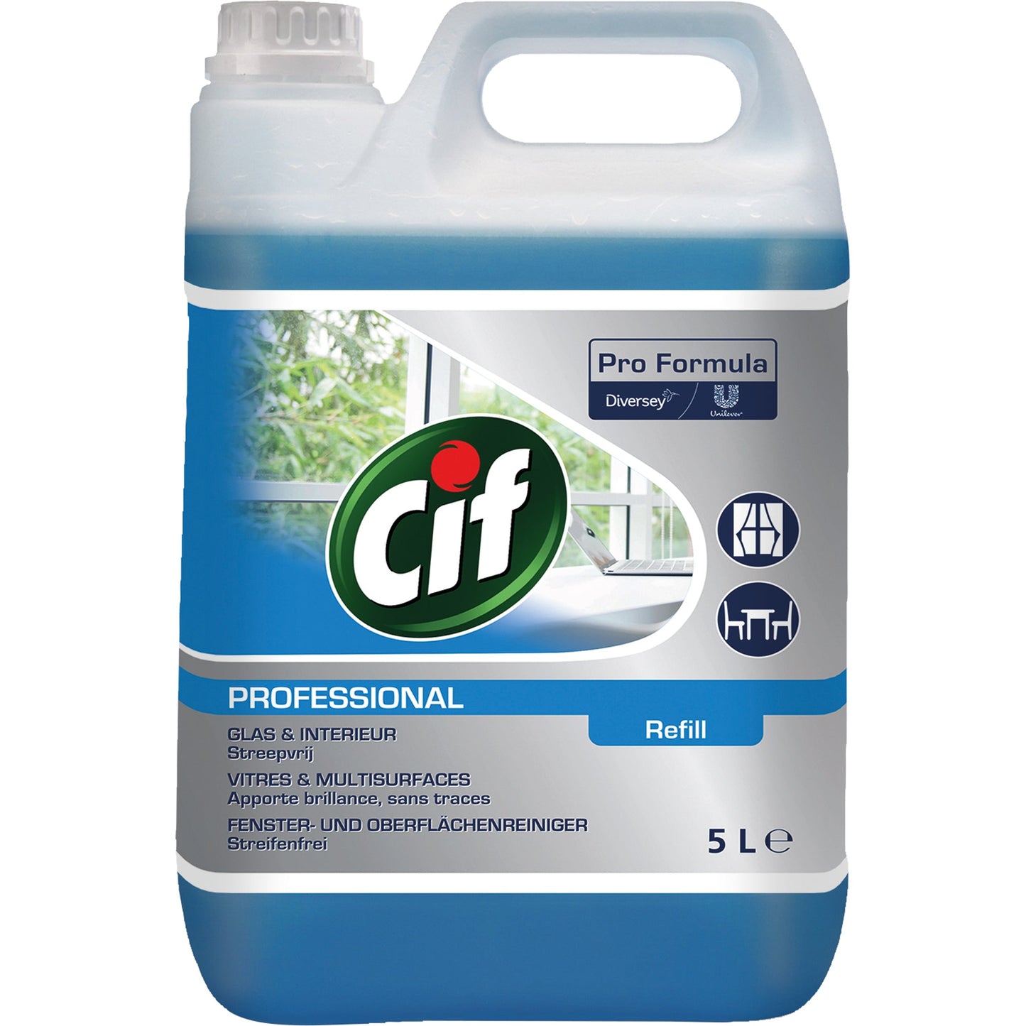 CIF Glasreiniger Professional biologisch abbaubar 7,5 Kunststoff 5l