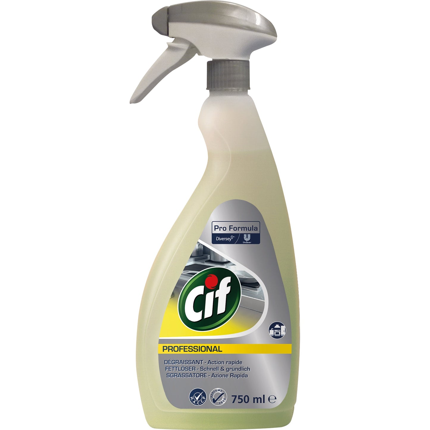 CIF Fettlöser Professional Küchenflächen 12,5 Sprühflasche Kunststoff 0,75l
