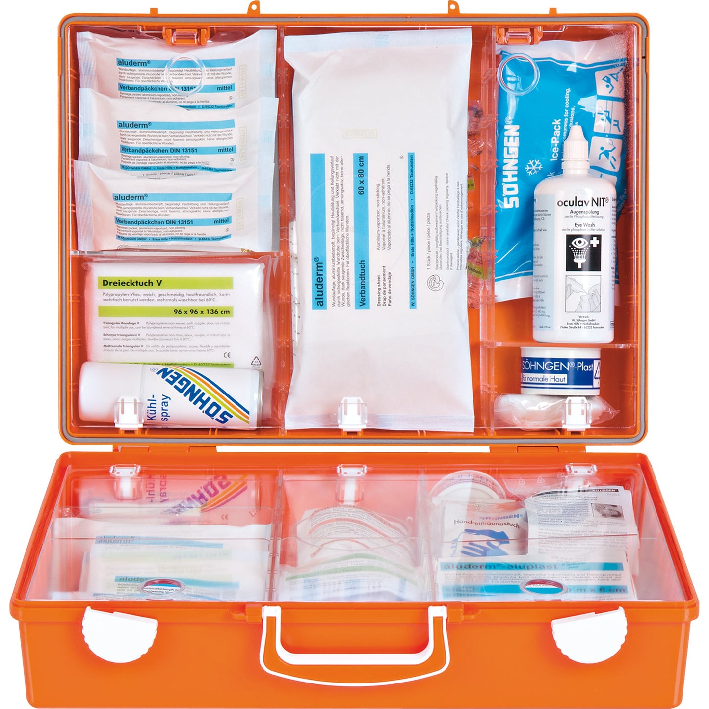 SÖHNGEN® Erste Hilfe Koffer SPEZIAL MT-CD ca. 40 x 30 x 15 cm (B x H x T) DIN 13157 orange