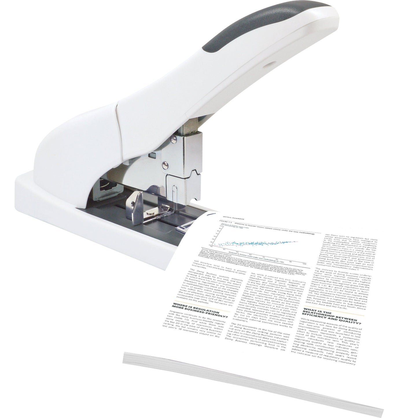 RAPESCO Blockheftgerät ECO HD-140 923/6-17 fest 140 Bl. (80 g/m²) Kunststoff, 42 % recycelt weiß