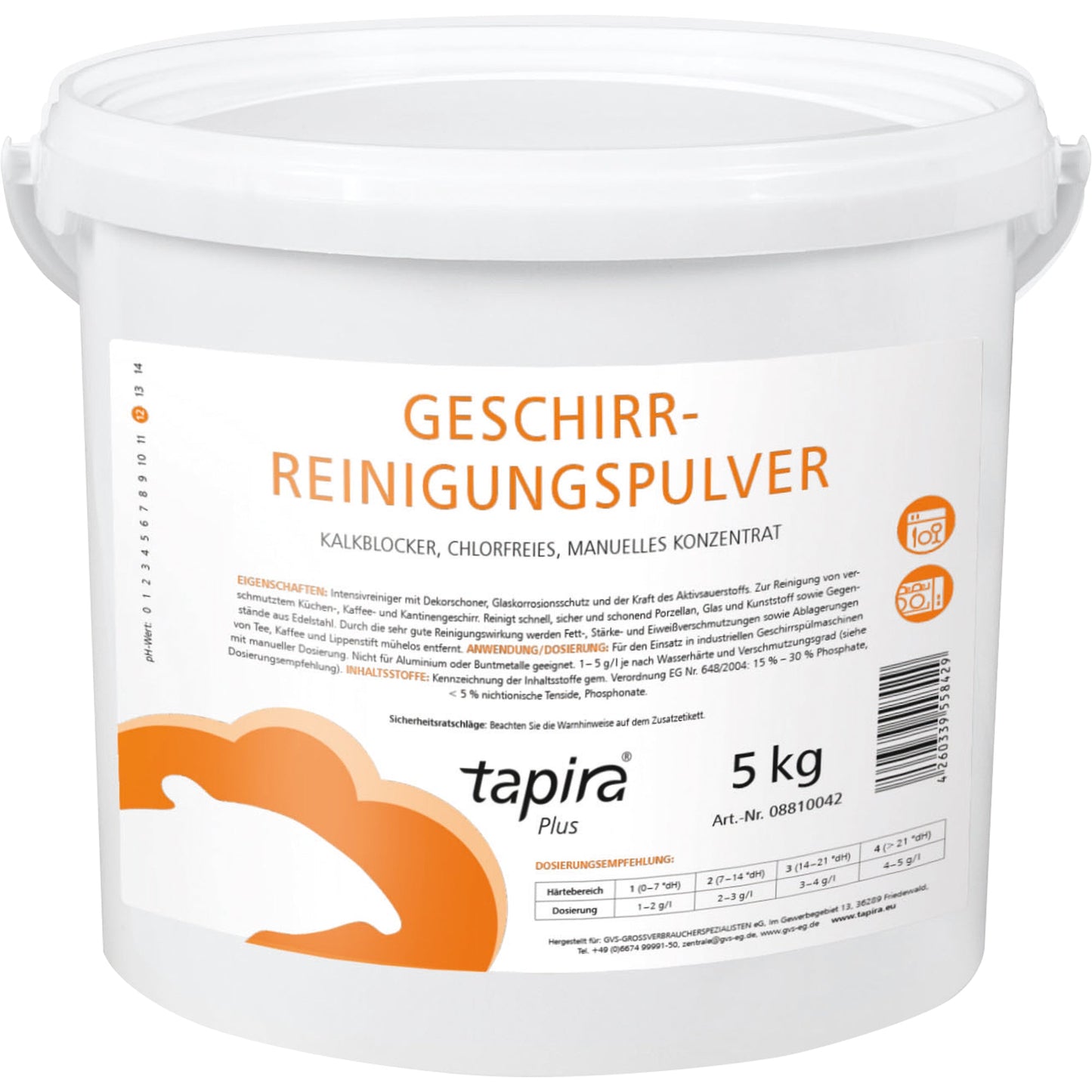 tapira Spülmaschinenpulver CF 5 kg/Pack.