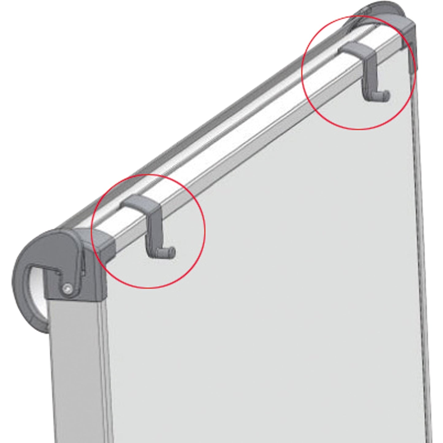 FRANKEN Flipchartblockhalter Franken Mobiles Flipchart FC41, Flipchart Standard FC43, Flipchart Mobil Deluxe FC81, Flipchart Standard Deluxe FC84 grau 2 St./Pack.