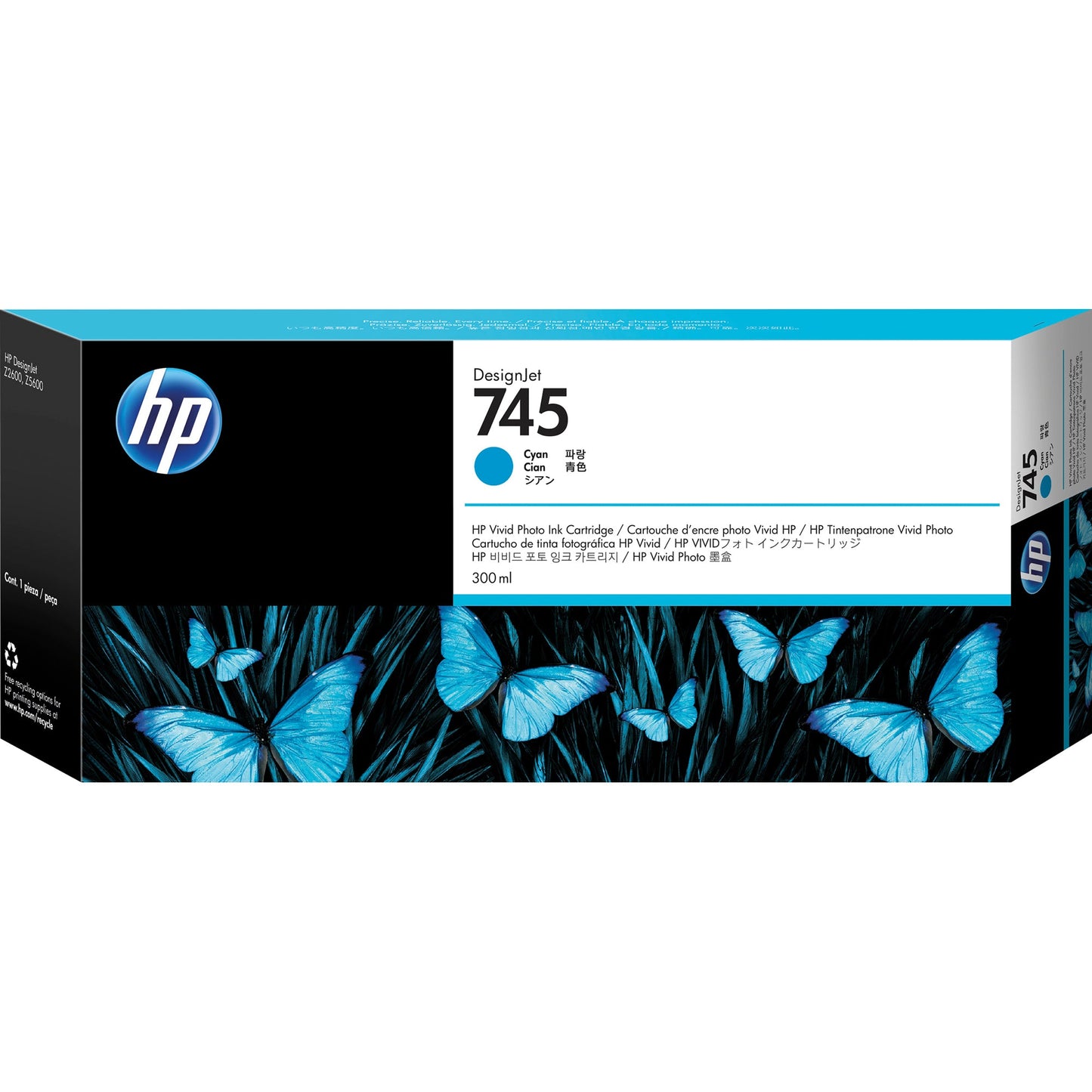 HP Tintenpatrone Originalzubehör 745 cyan 300ml