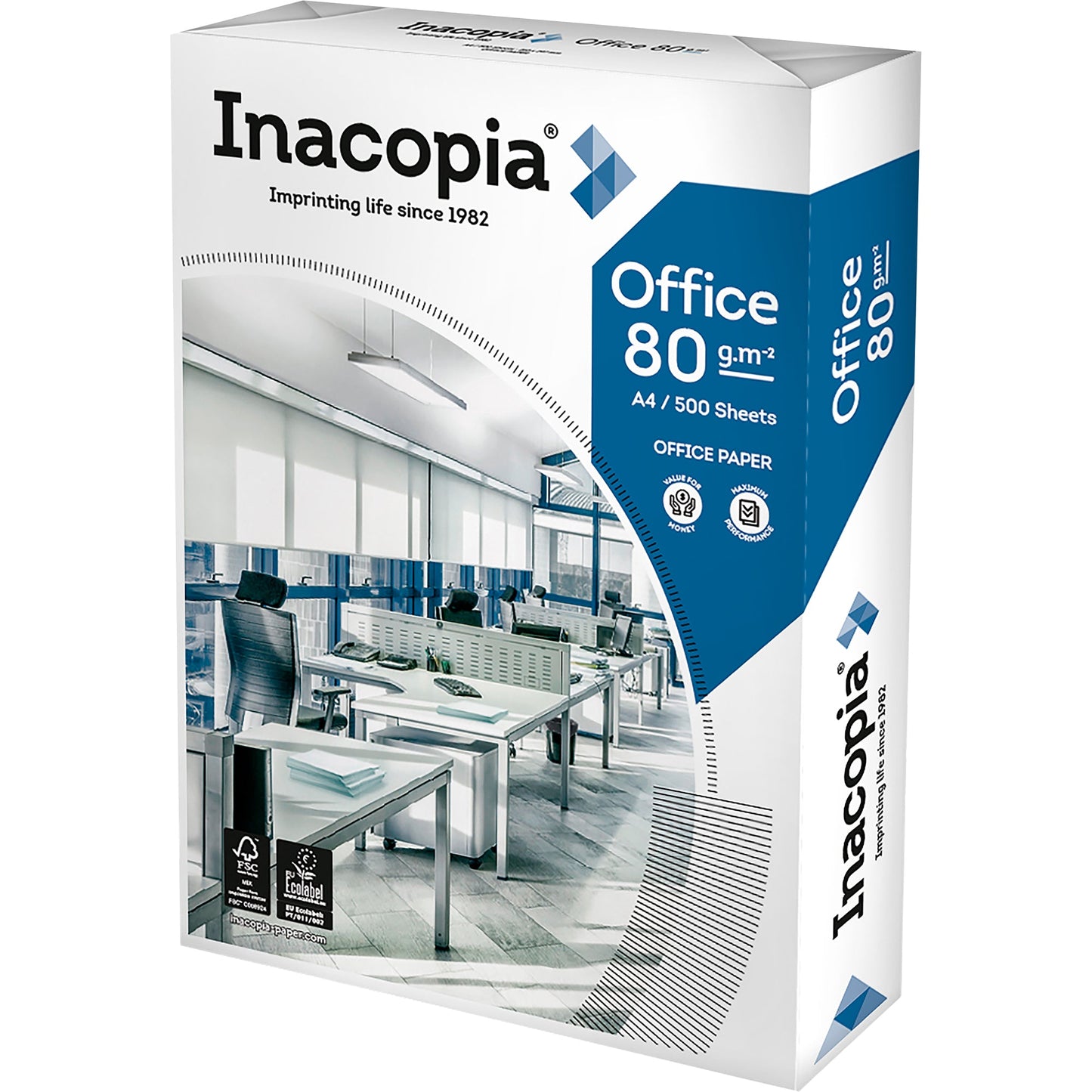Inacopia Multifunktionspapier office DIN A4 80g/m² weiß 500 Bl./Pack.