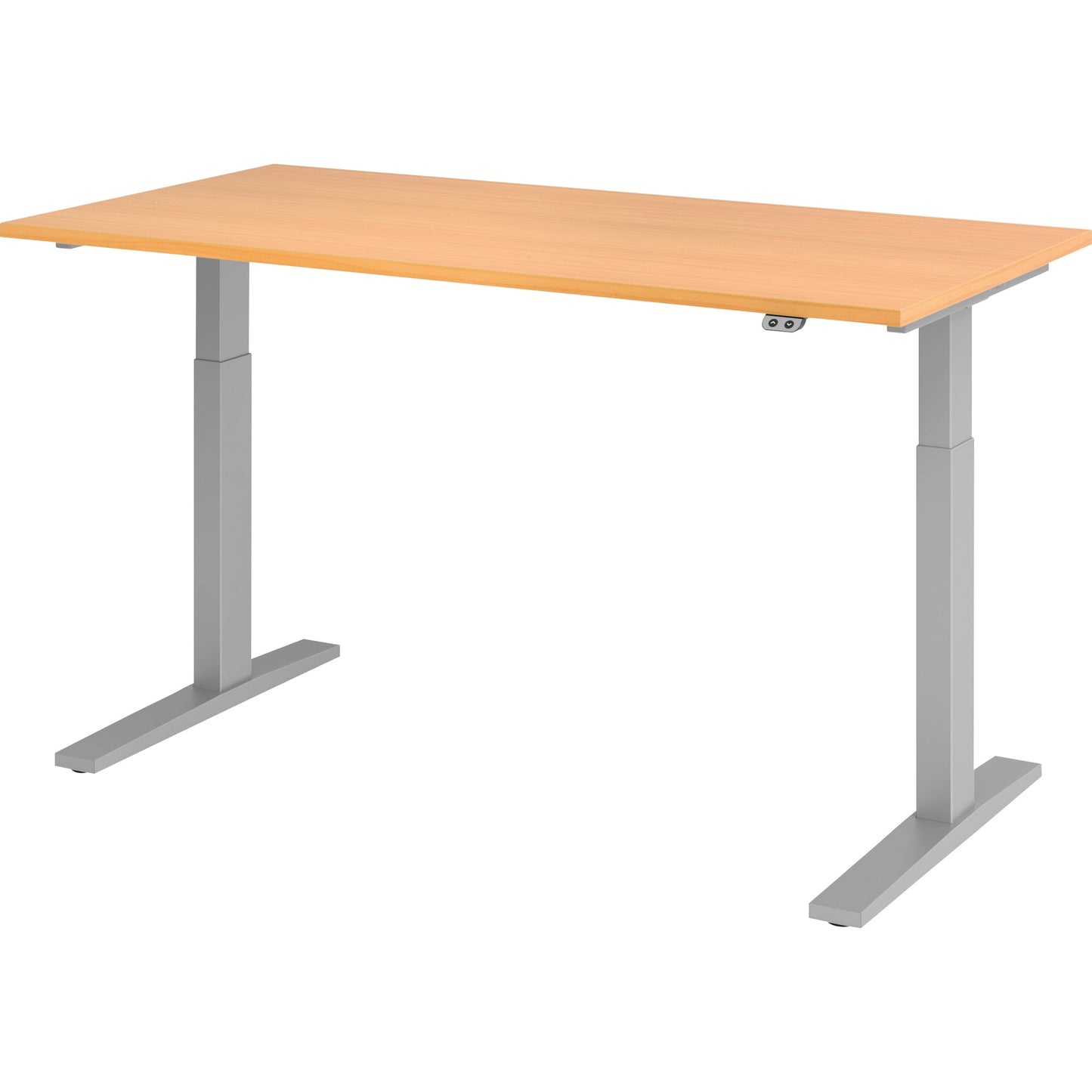 Hammerbacher Schreibtisch Maße: 1.600 x 700-1.200 x 800 mm (B x H x T) Spanplatte buche