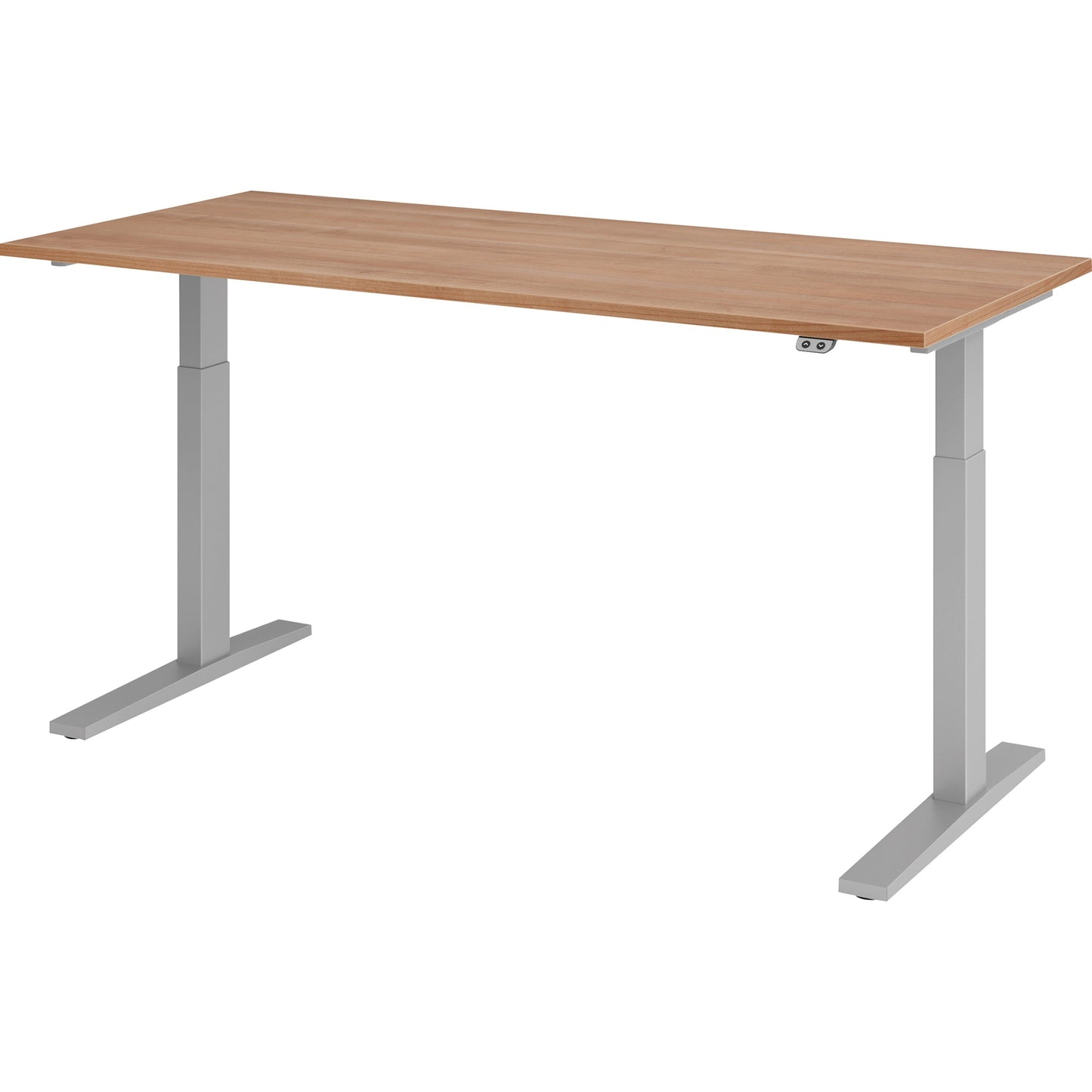 Hammerbacher Schreibtisch Maße: 1.800 x 700-1.200 x 800 mm (B x H x T) Spanplatte nussbaum