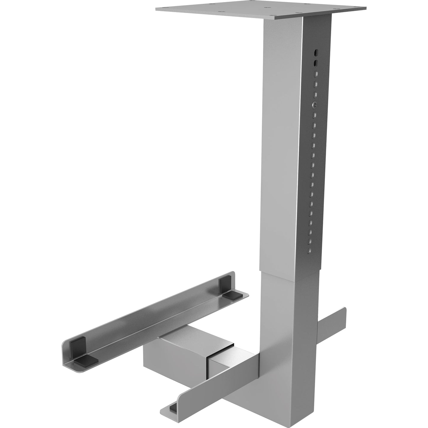 Hammerbacher PC-Halter 13,5-21,5 x 33-53 cm (B x H) 20kg inkl. Moosgummi Metall, pulverbeschichtet silber