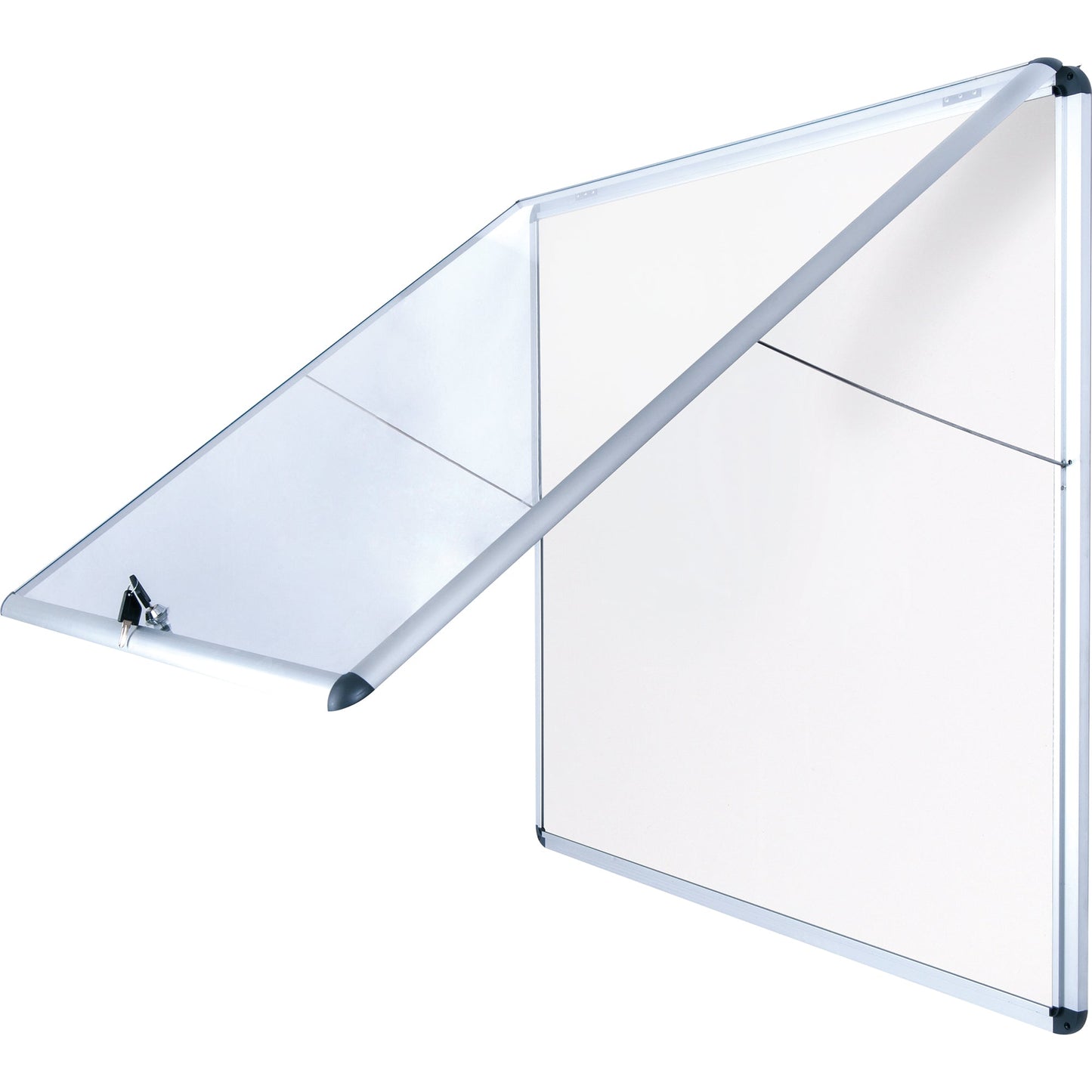 Bi-office Schaukasten Enclore Innenbereich 109,2 x 90,3 x 3,5 cm (B x H x T) 15 x DIN A4 mit Schloss Aluminium alu