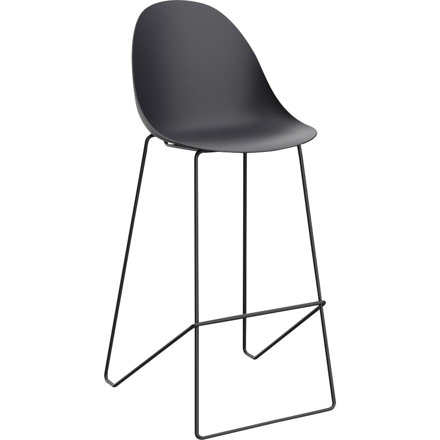 Paperflow Barhocker VOID 76cm Polypropylen schwarz 2 St./Pack.