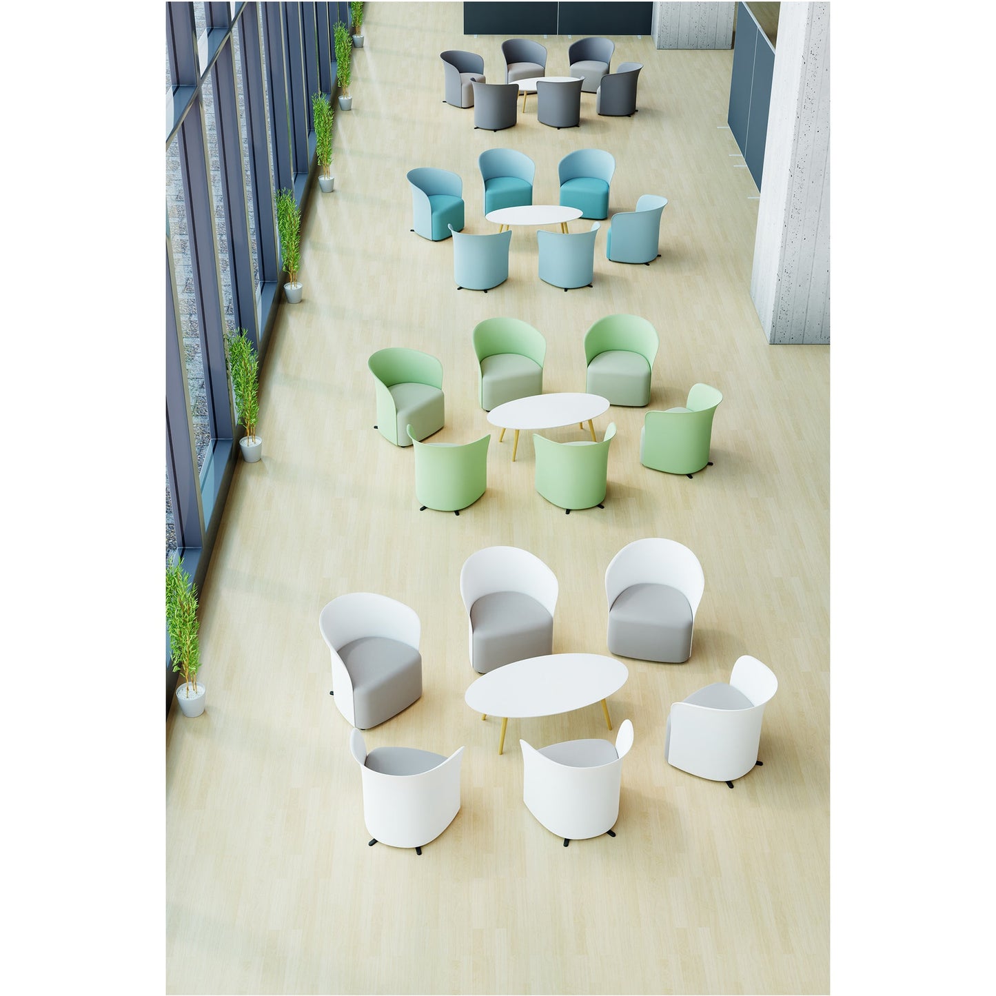 Paperflow Beistelltisch SCANDI 850 x 350 x 500 mm (B x H x T) MDF weiß