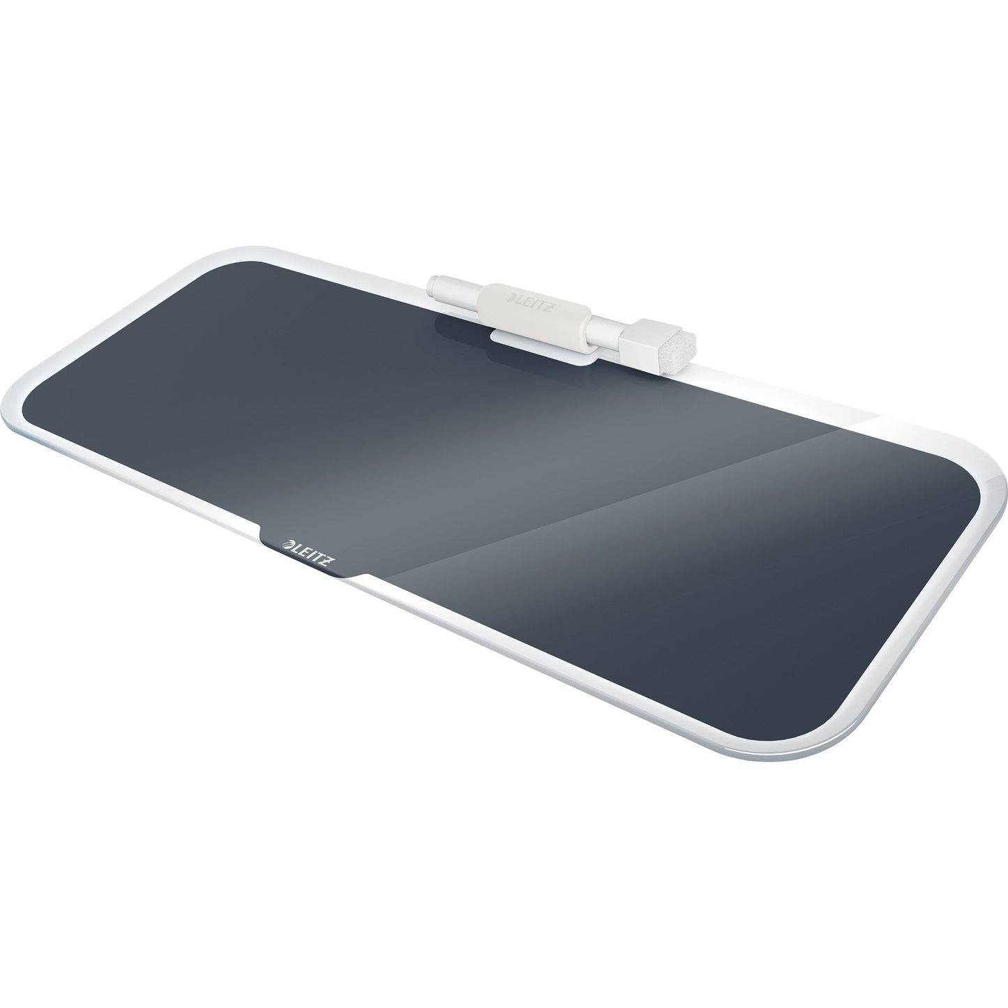Leitz Memoboard Cosy 46,3 x 9 x 19,5 cm (B x H x T) inkl. 1 Stiftehalter, 1 Marker mit Wischer Sicherheitsglas grau