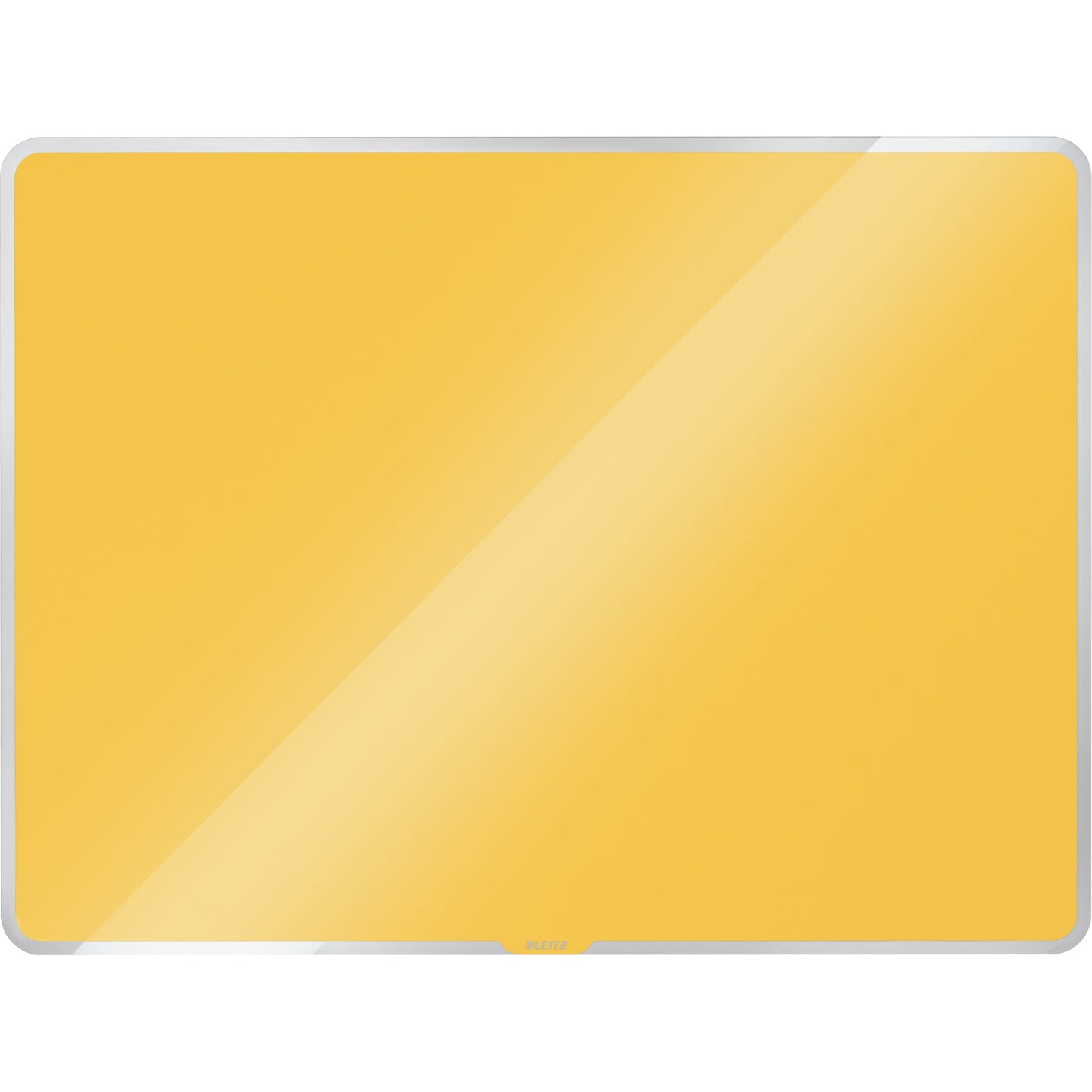 Leitz Glasboard Cosy 80 x 60 x 0,4 cm (B x H x T) Tafel magnethaftend inkl. Marker mit Wischer, Mikrofaser-Reinigungstuch Sicherheitsglas gelb