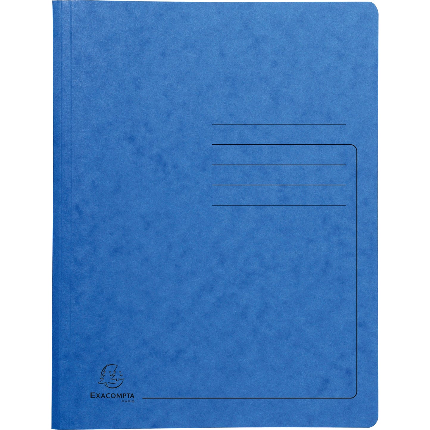 Exacompta Spiralhefter DIN A4 355g/m² mit Beschriftungsfeld Colorspankarton blau