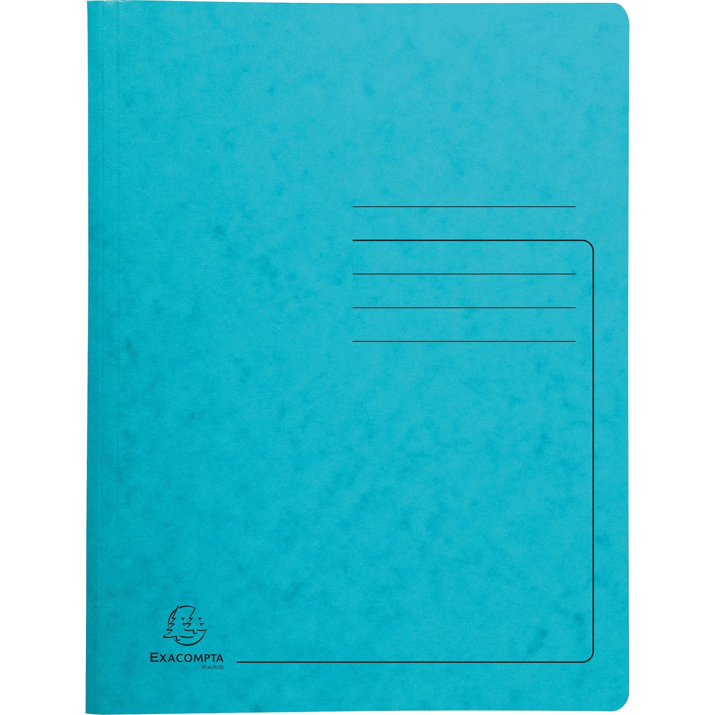 Exacompta Spiralhefter DIN A4 355g/m² mit Beschriftungsfeld Colorspankarton türkis