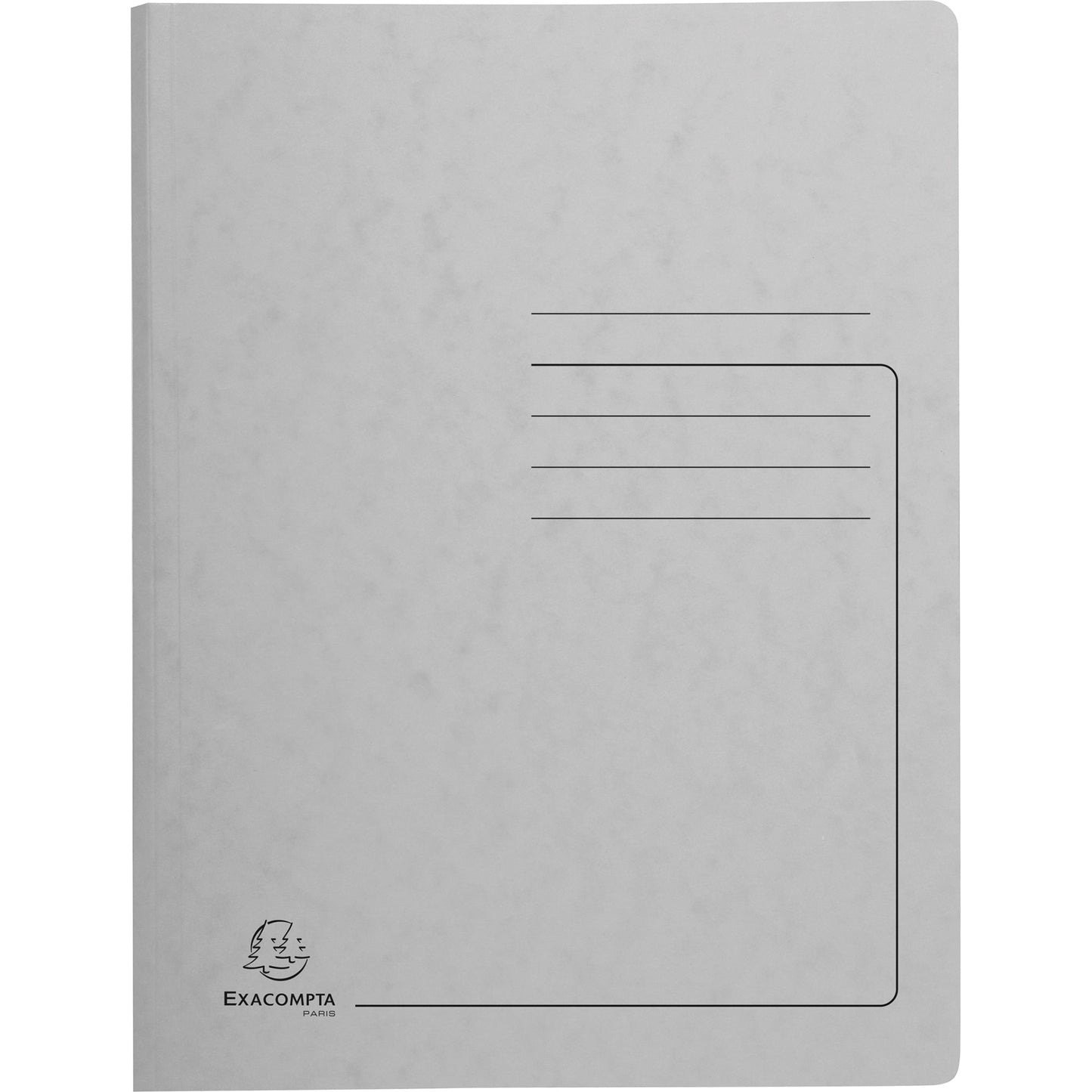 Exacompta Spiralhefter DIN A4 355g/m² mit Beschriftungsfeld Colorspankarton grau