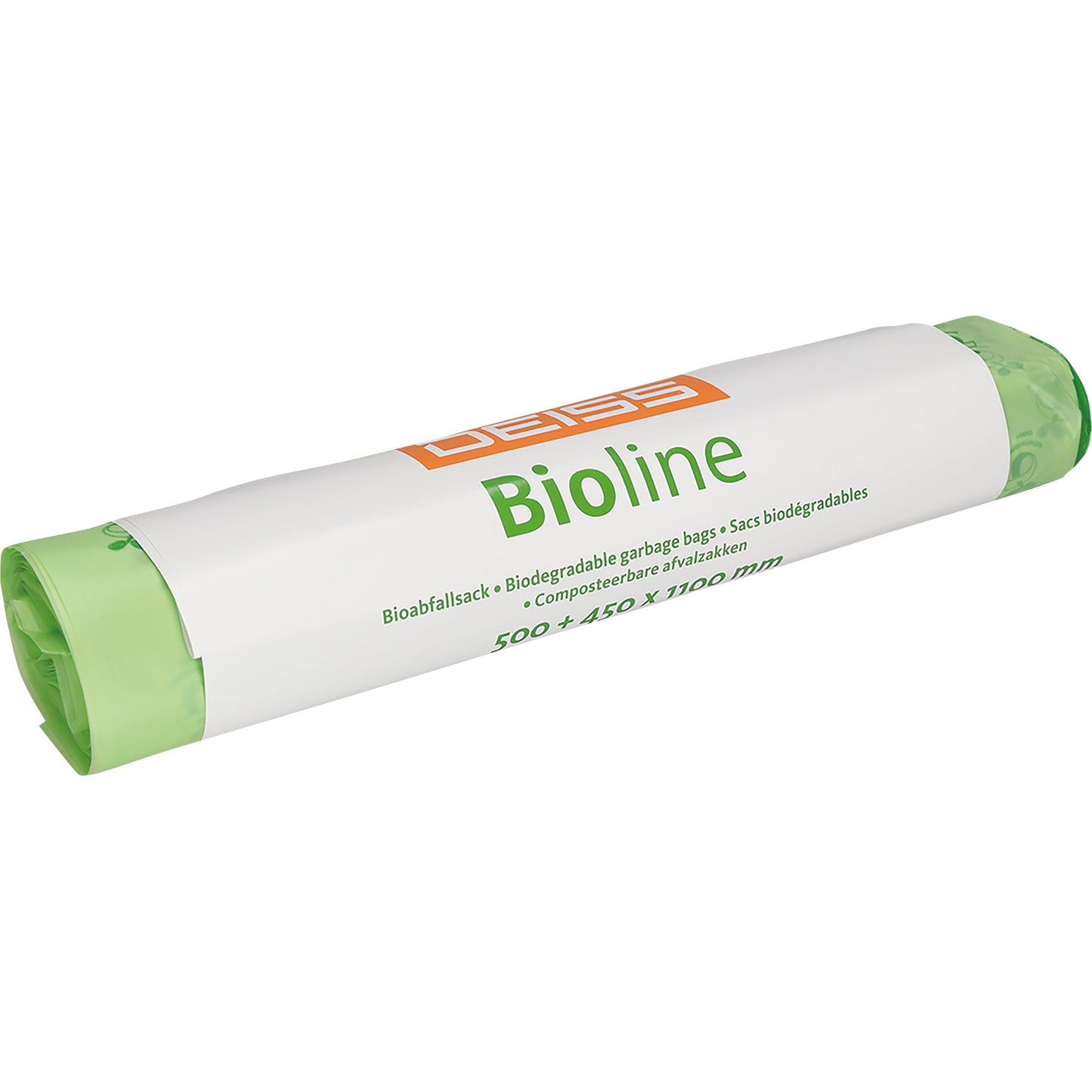 DEISS Müllsack BIOLINE 50+45 x 110 cm (B x H) 160l ecovio natur 3 St./Pack.