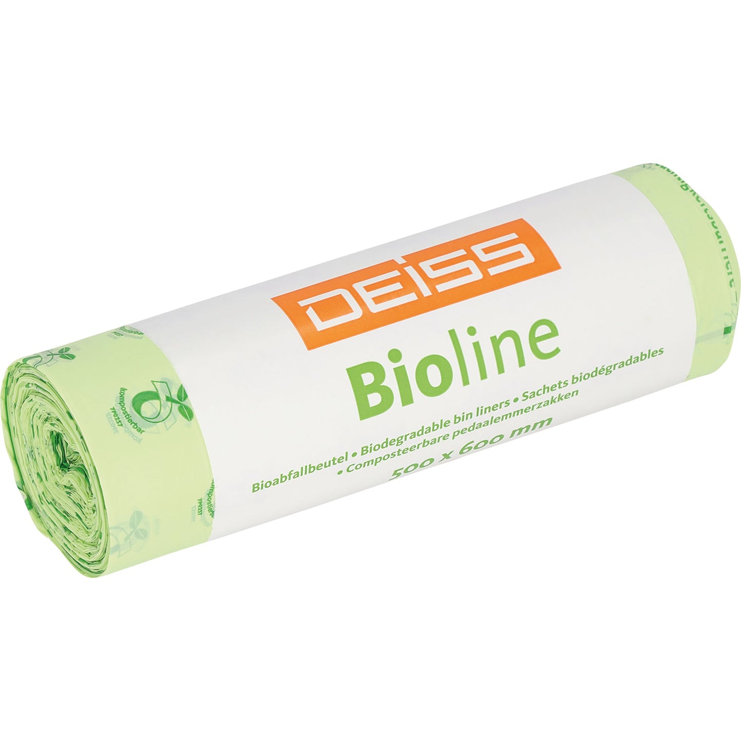 DEISS Müllbeutel BIOLINE 50 x 60 cm (B x H) 30l ecovio natur 20 St./Pack.