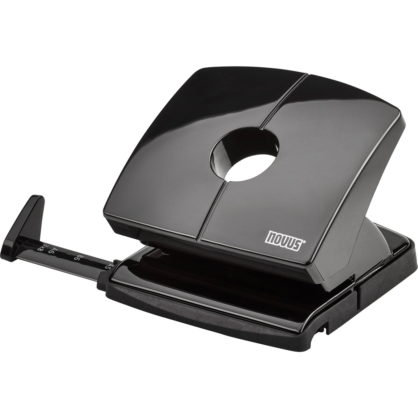 NOVUS Locher B 220 8cm 20 Bl. (80 g/m²) mit Anschlagschiene schwarz