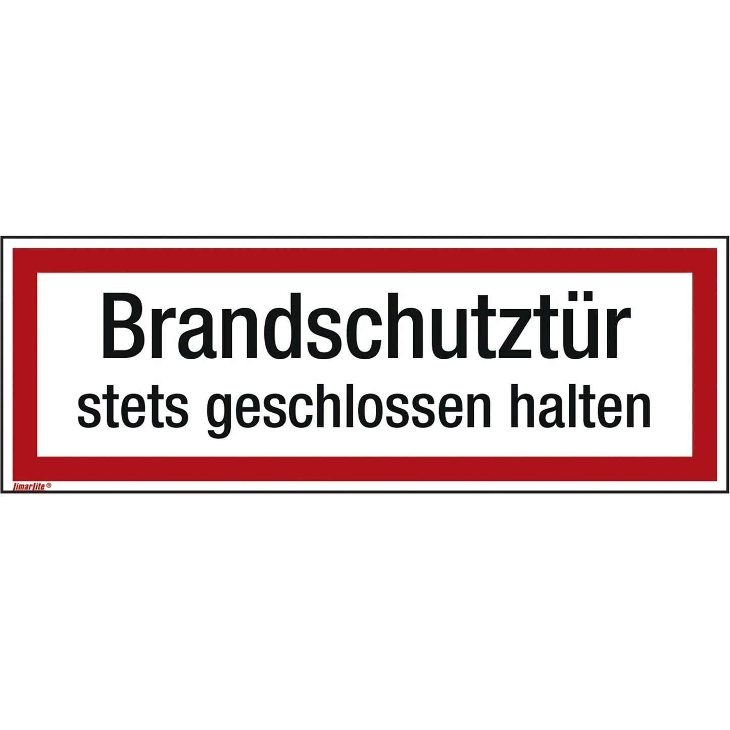 Hinweisschild 29,7 x 10,5 cm (B x H) Brandschutztür stets geschlossen halten PVC-Folie