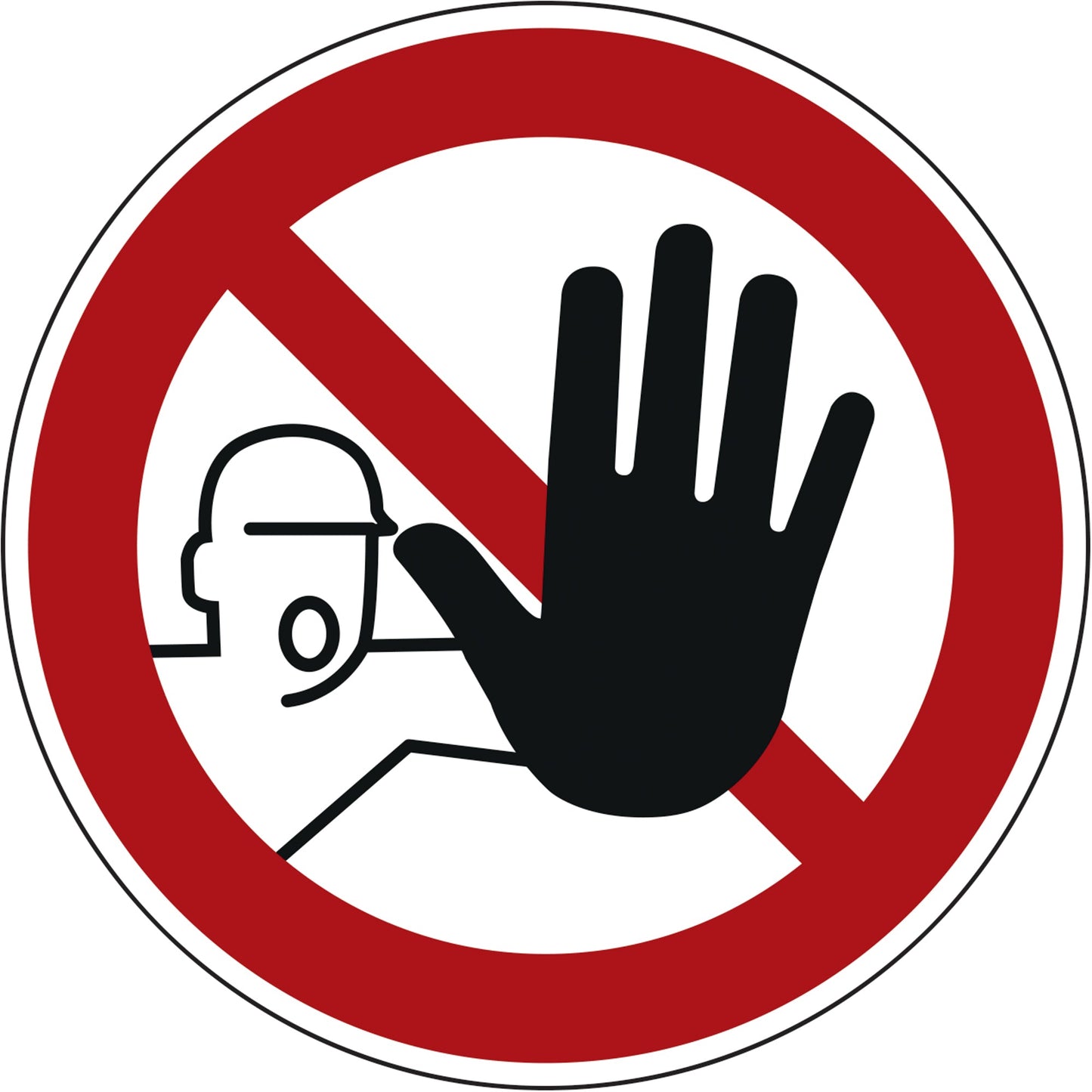 Hinweisschild 20cm P006 Zutritt für Unbefugte verboten Hart-PVC