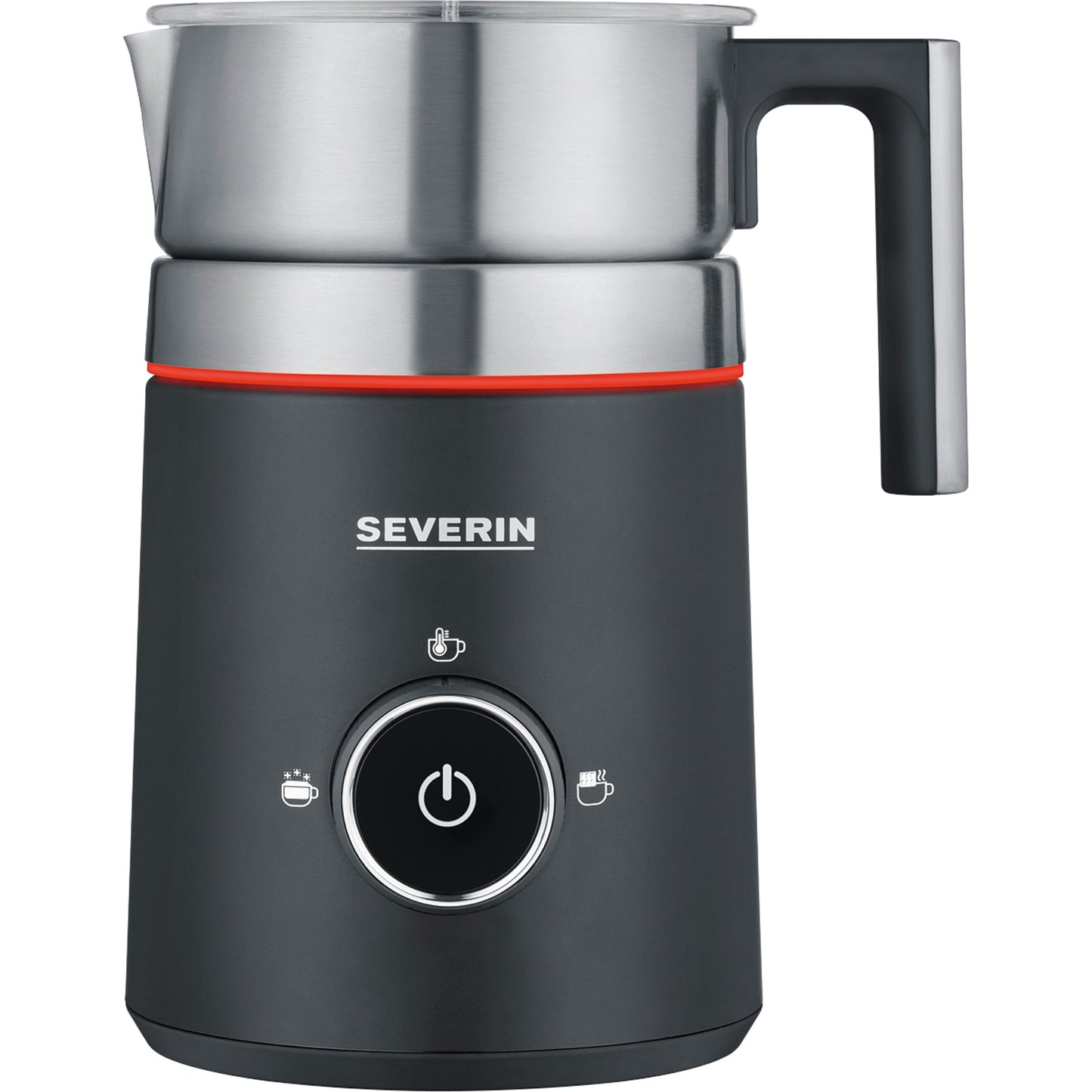 SEVERIN Milchaufschäumer Induktion Spuma 500 0,5l 500W Edelstahl schwarz/edelstahl