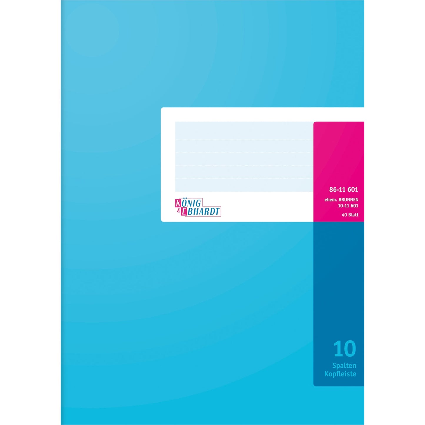 König & Ebhardt Spaltenbuch DIN A4 hellblau/magenta 10 Spalten 40 Bl.