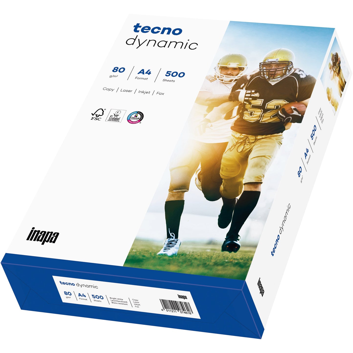 tecno Kopierpapier Dynamic DIN A4 80g/m² elementar chlorfrei gebleicht weiß 500 Bl./Pack.