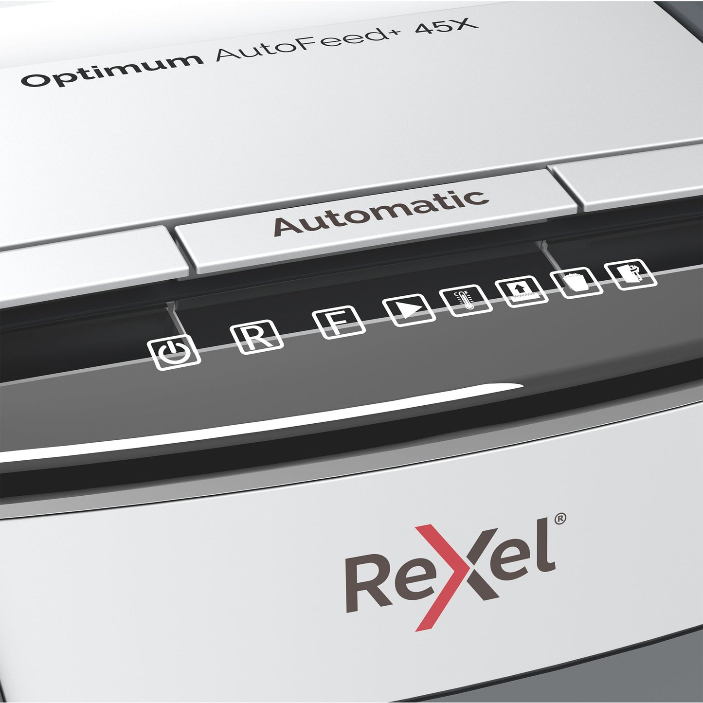 Rexel® Aktenvernichter Optimum AutoFeed 45X P-4 Papier, Heftklammern, Büroklammern, Kreditkarten Partikelschnitt schwarz