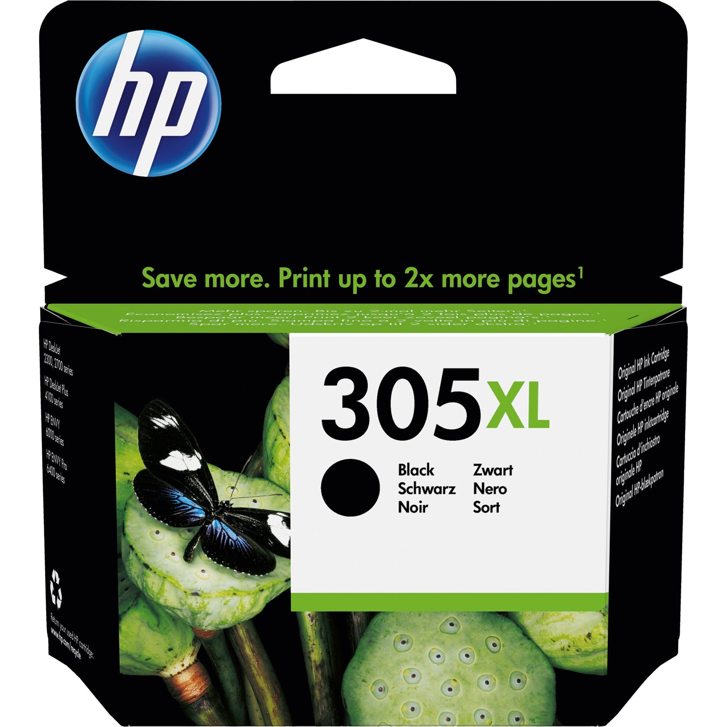 HP Tintenpatrone Originalzubehör 305XL ca. 240 Seiten schwarz 4ml