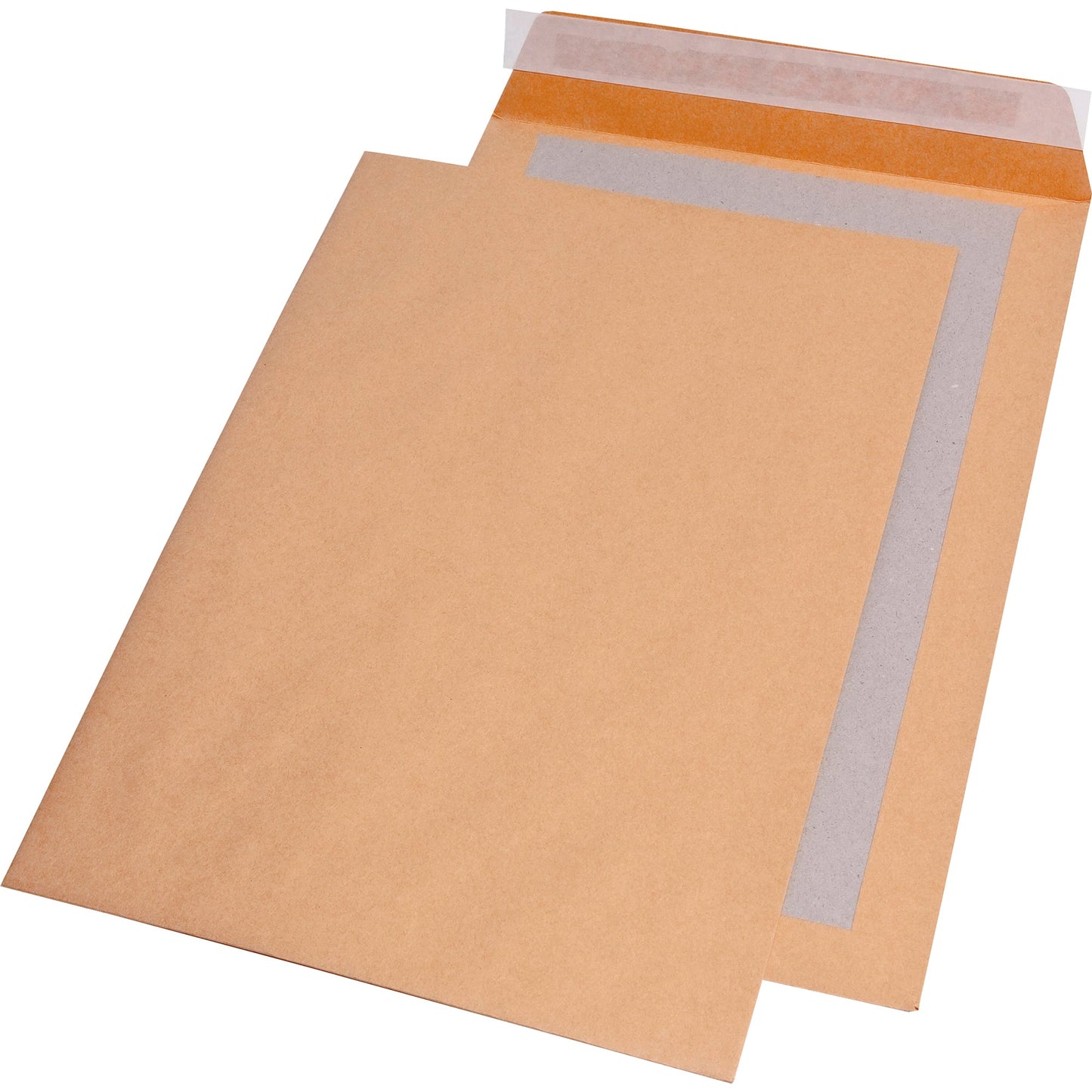MAILmedia Papprückwandtasche DIN B4 ohne Fenster 120g/m² mit Haftklebung Natronpapier braun 100 St./Pack.