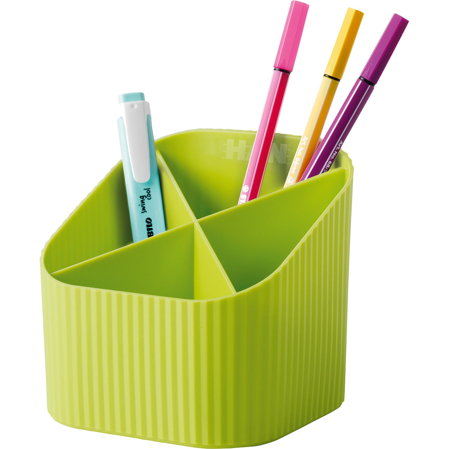 HAN Stifteköcher Re-X-LOOP 11,1 x 10,5 x 11,1 cm (B x H x T) Polypropylen, 100 % recycelt lemon