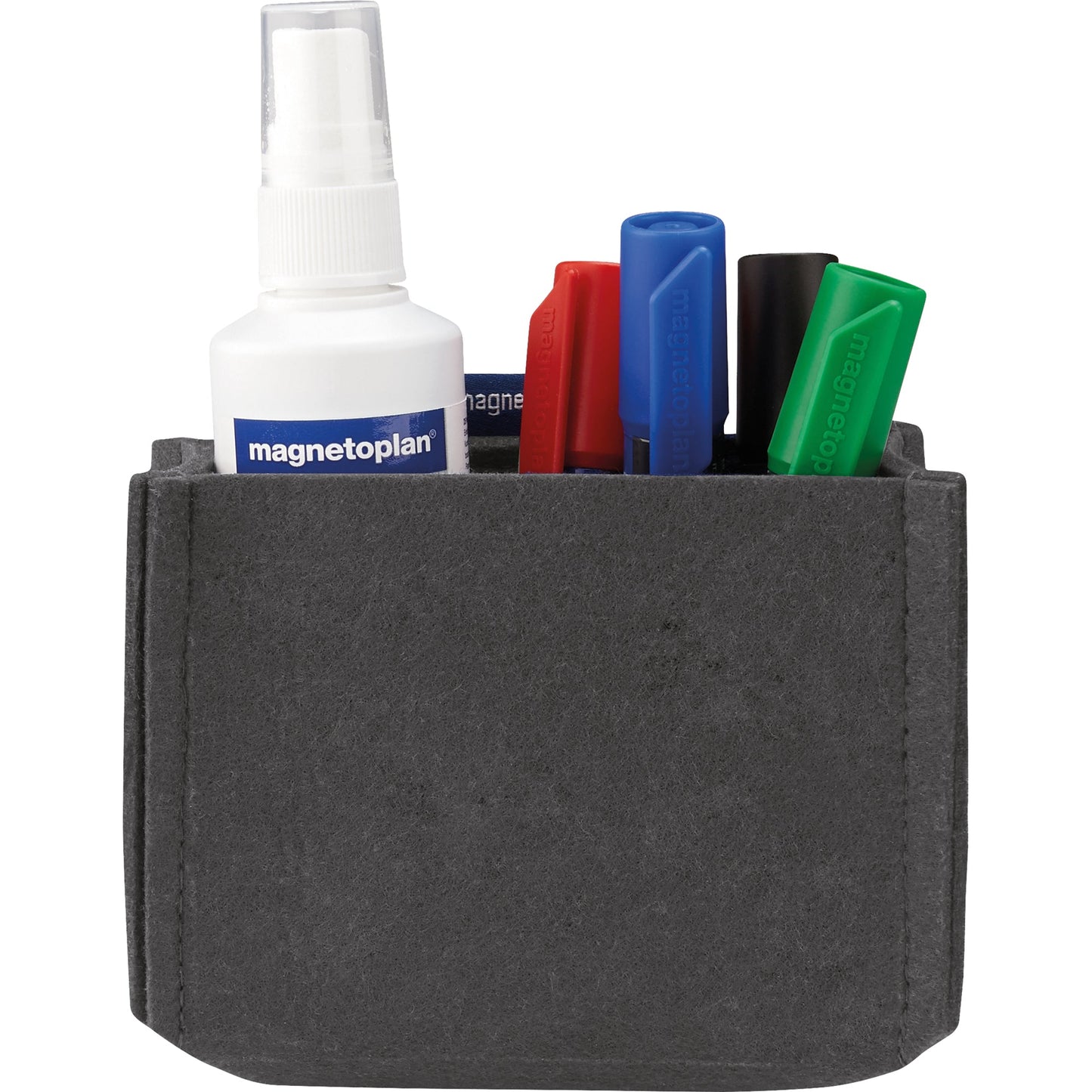magnetoplan® Stiftehalter magnetoTray ecoAware MEDIUM 13 x 10 x 6 cm (B x H x T) nicht selbstklebend magnethaftend Polyester, 100 % recycelt grau