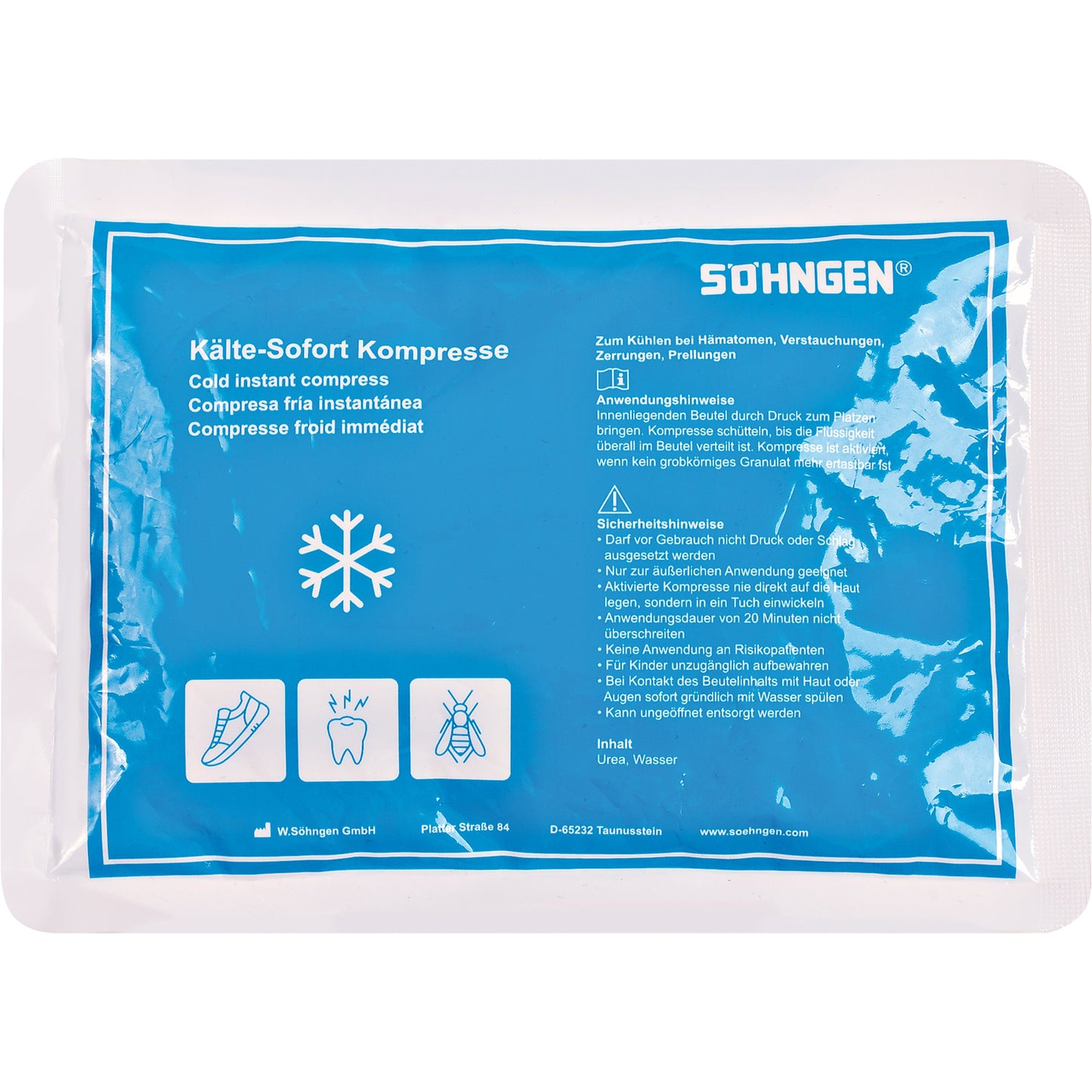 SÖHNGEN® Kaltkompresse 21 x 15 cm (B x L) nicht mehrfach verwendbar Kunststoff 48 St./Pack.