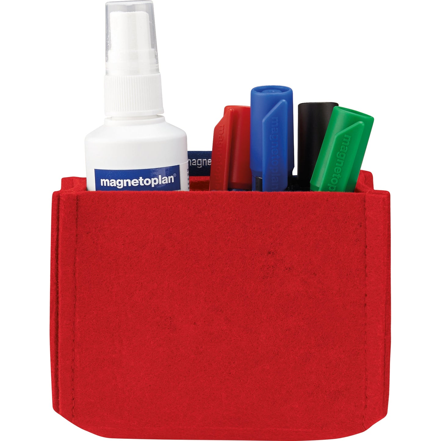 magnetoplan® Stiftehalter magnetoTray ecoAware MEDIUM 13 x 10 x 6 cm (B x H x T) nicht selbstklebend magnethaftend Polyester, 100 % recycelt rot