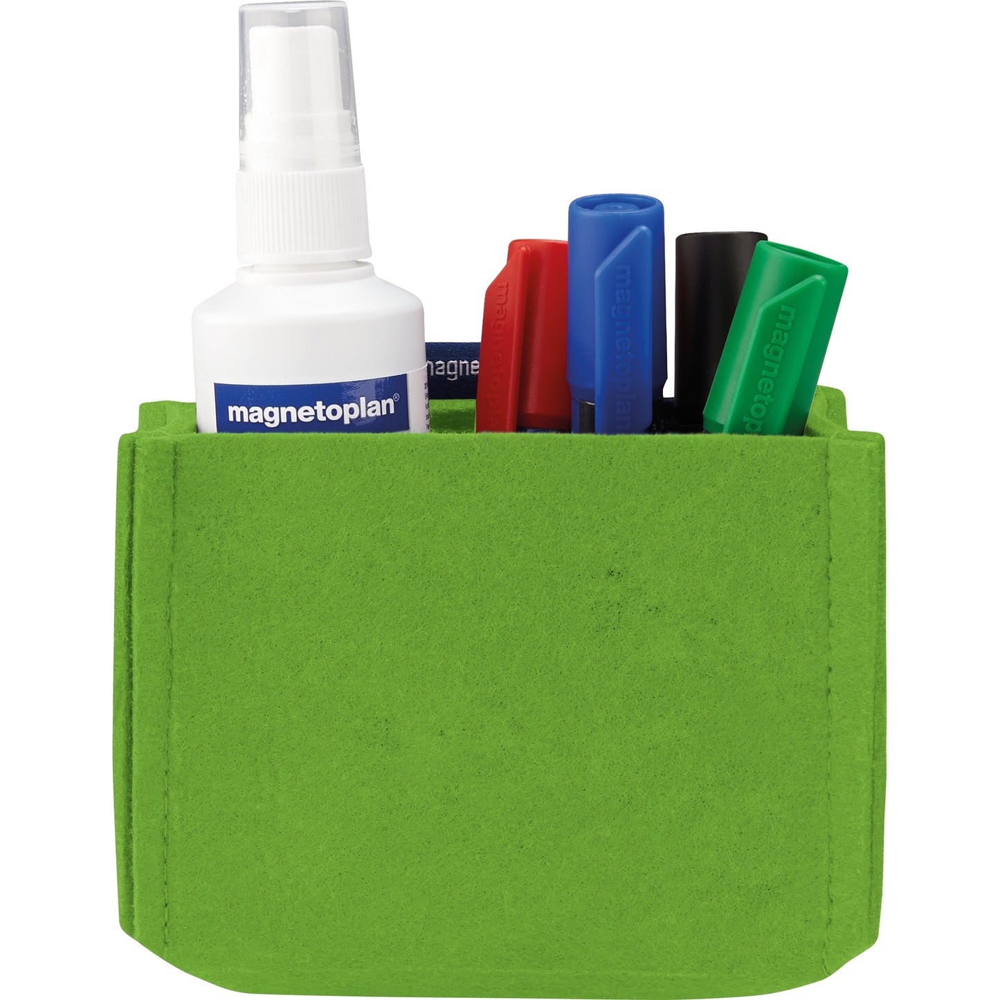 magnetoplan® Stiftehalter magnetoTray ecoAware MEDIUM 13 x 10 x 6 cm (B x H x T) nicht selbstklebend magnethaftend Polyester, 100 % recycelt grün