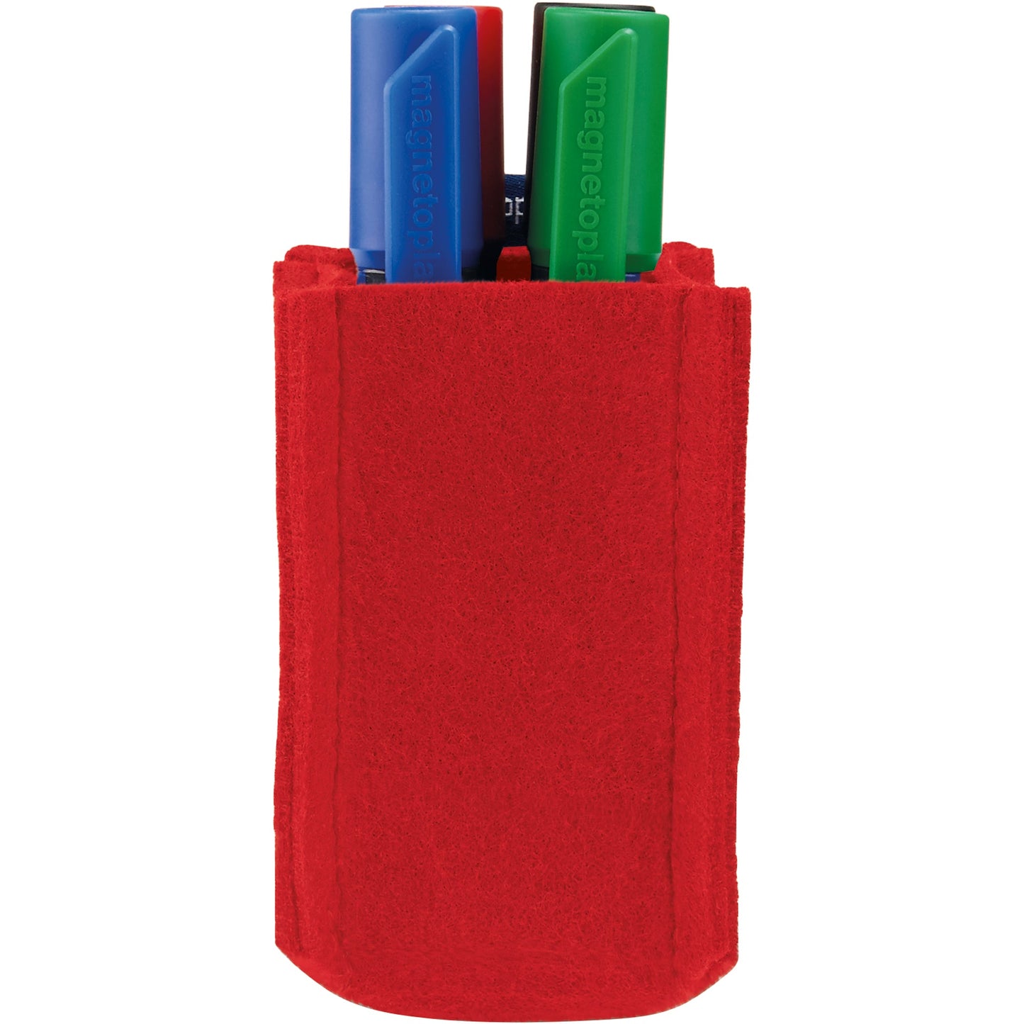 magnetoplan® Stiftehalter magnetoTray ecoAware SMALL 6 x 10 x 6 cm (B x H x T) nicht selbstklebend magnethaftend Polyester, 100 % recycelt rot